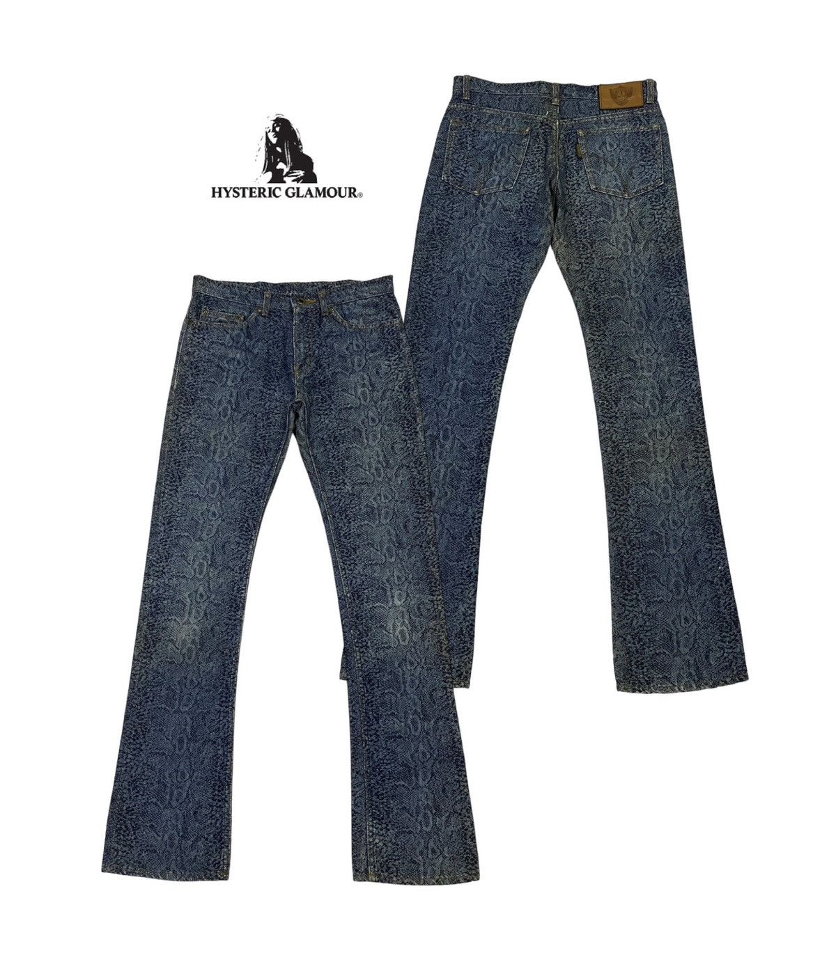 Hysteric Glamour Rare‼️Hysteric Glamour Snakeskin Denim Pants Size US 29 - 1 Thumbnail