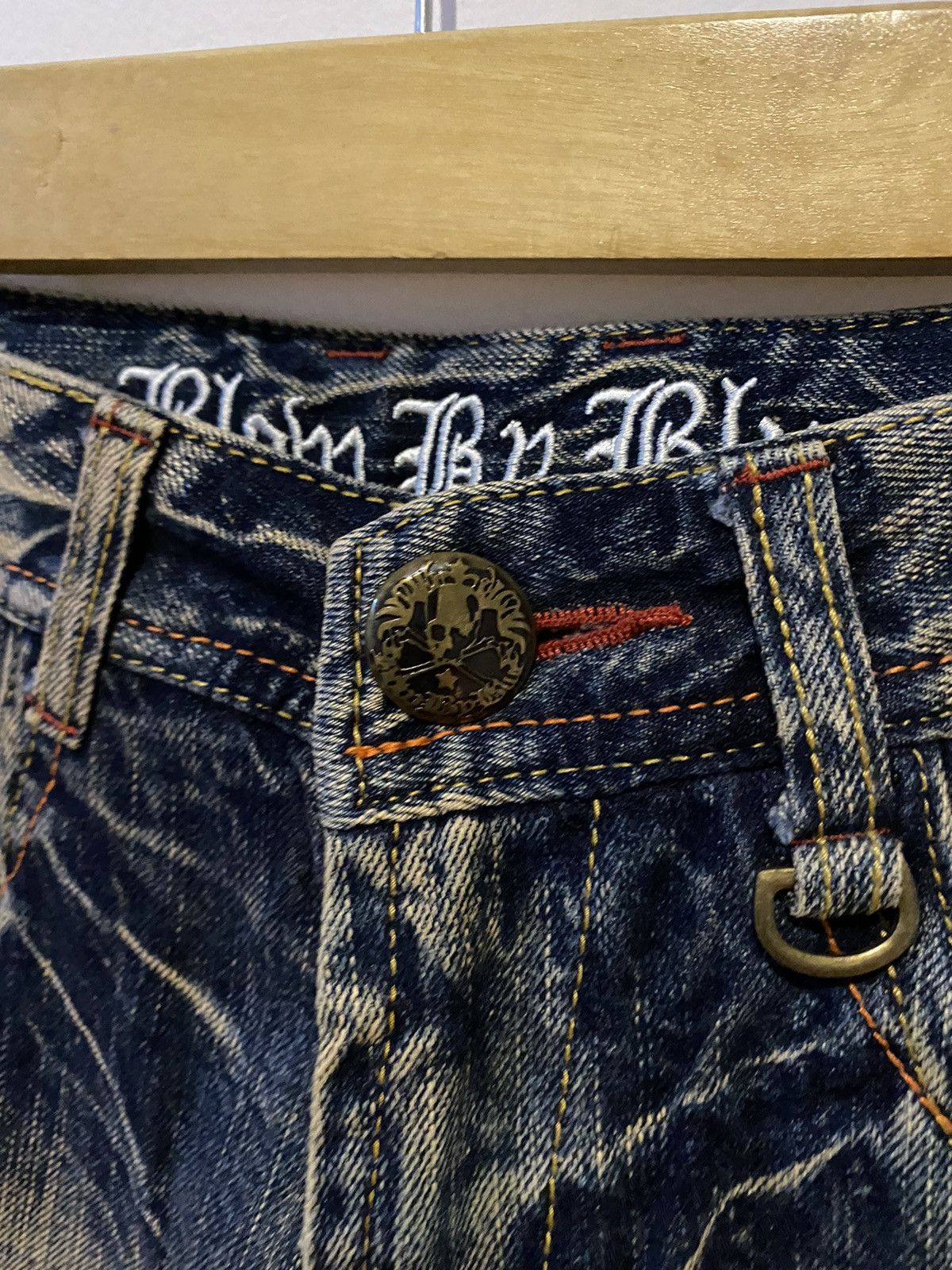 Japanese Brand Blow By Blue Distressed Denim Jeans Size US 30 / EU 46 - 8 Thumbnail