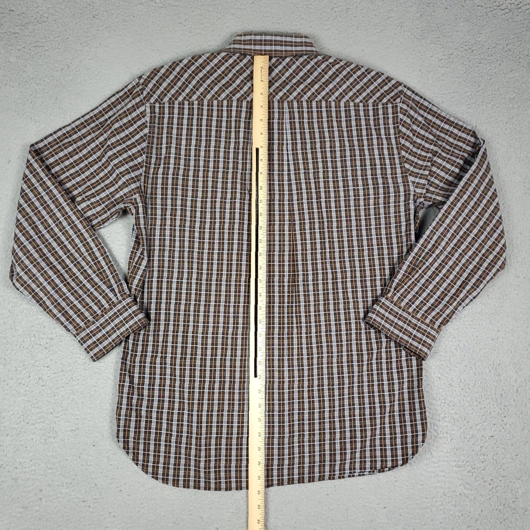 Tommy Hilfiger Tommy Hilfiger Brown Plaid Button-Up Shirt Men's Long Sleeve Size Large Size US L / EU 52-54 / 3 - 4 Thumbnail