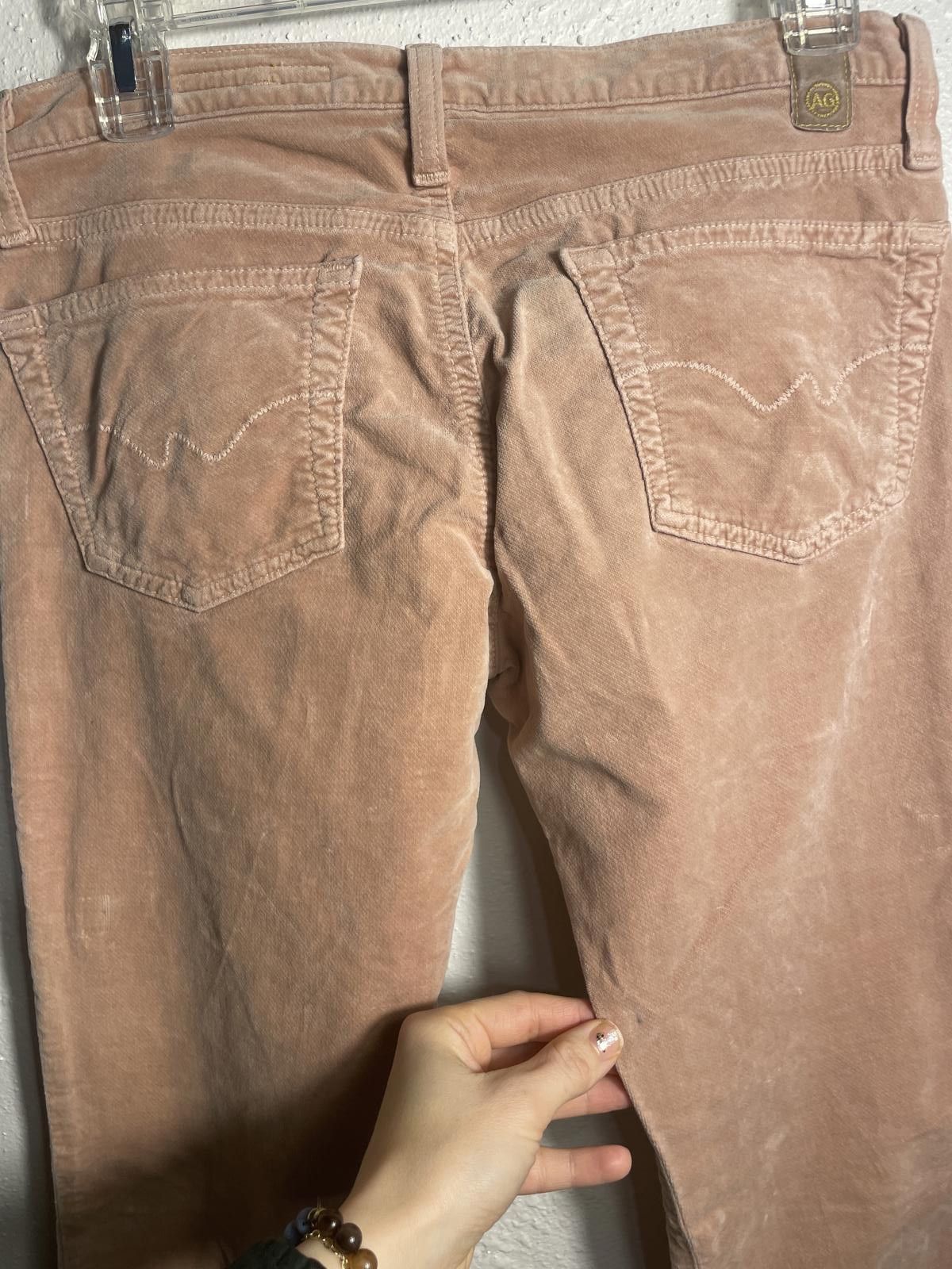 AG Adriano Goldschmied Adriano Goldschmied Pants Velvet Women's 28 Pink Flair Boho Size 28" / US 6 / IT 42 - 7 Thumbnail