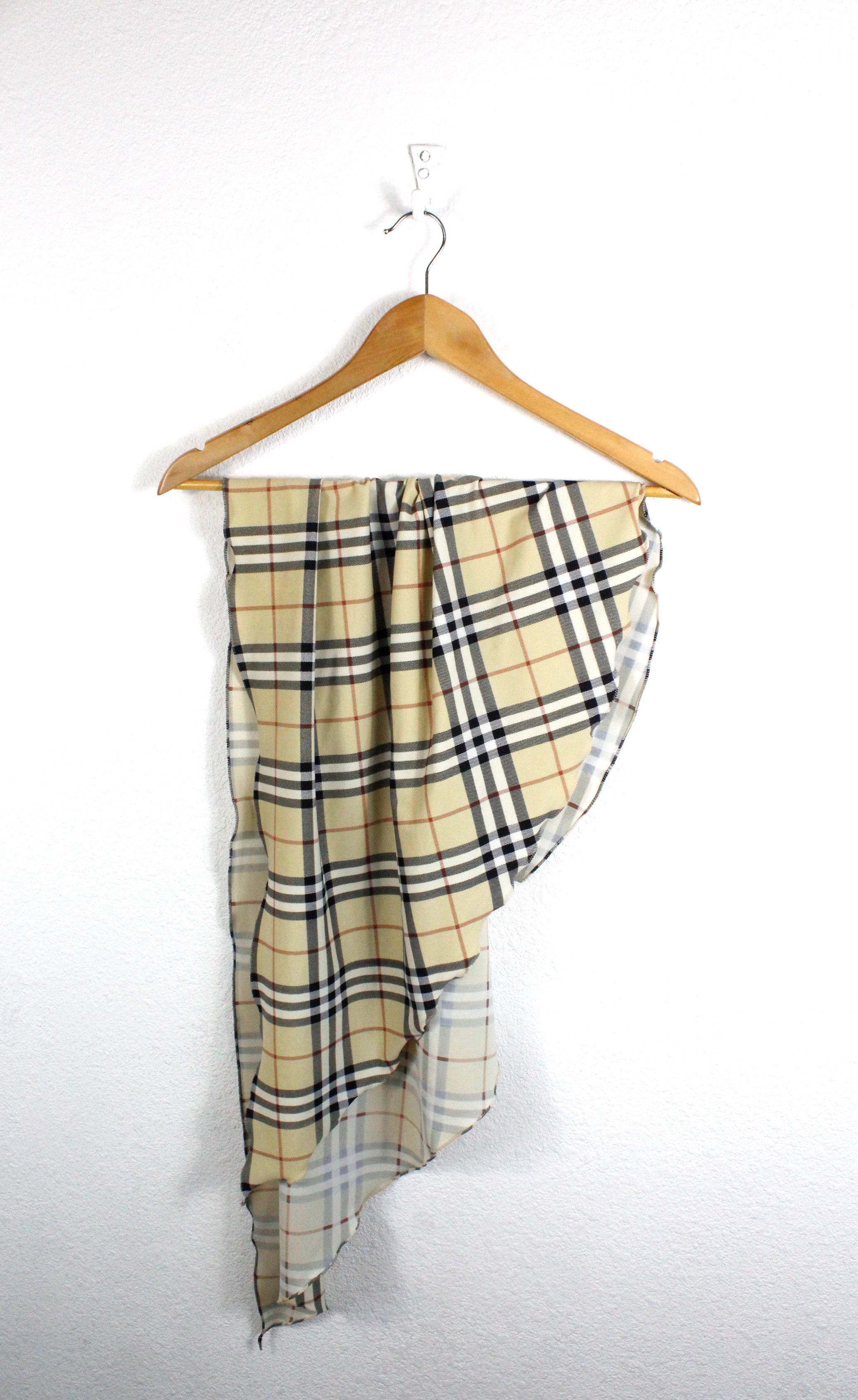 Burberry × Burberry Prorsum Burberry Beige Check Nova Bandeau & Head Shawl Size ONE SIZE - 8 Thumbnail