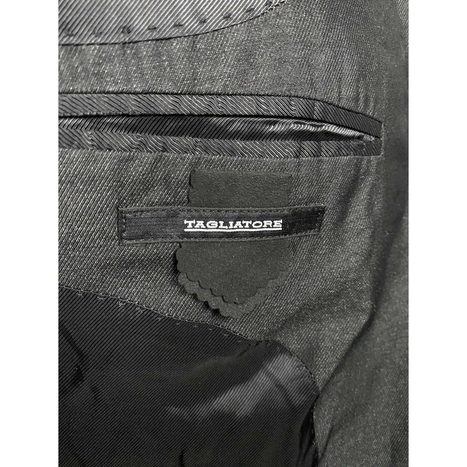 Tagliatore MINT! Tagliatore Men's Gray Slim Silk Cotton Blazer Jacket Size 50R - 10 Thumbnail