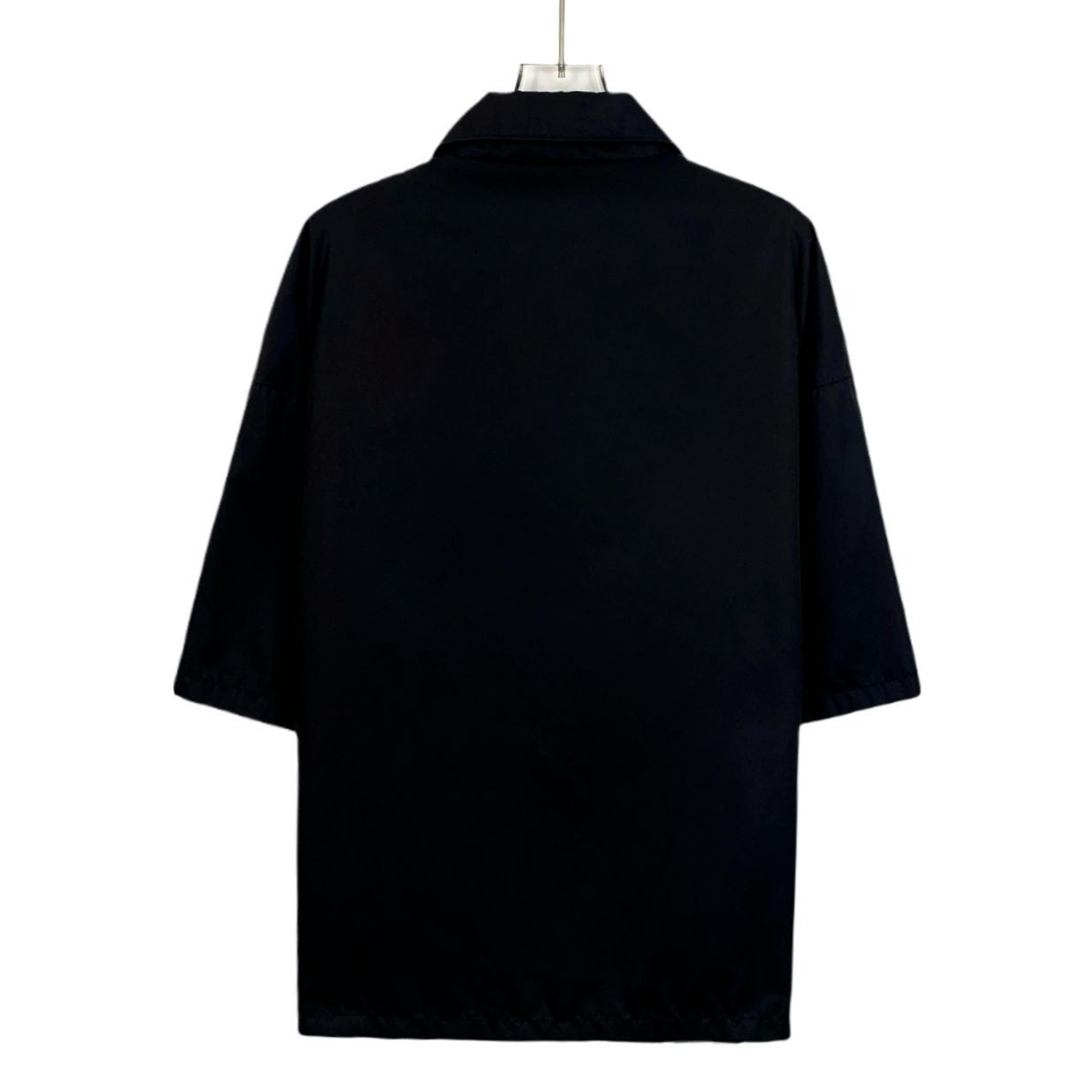 Prada Prada Black Button-Up Short Sleeve Shirt With Chest Pocket Size L / US 10 / IT 46 - 2 Thumbnail