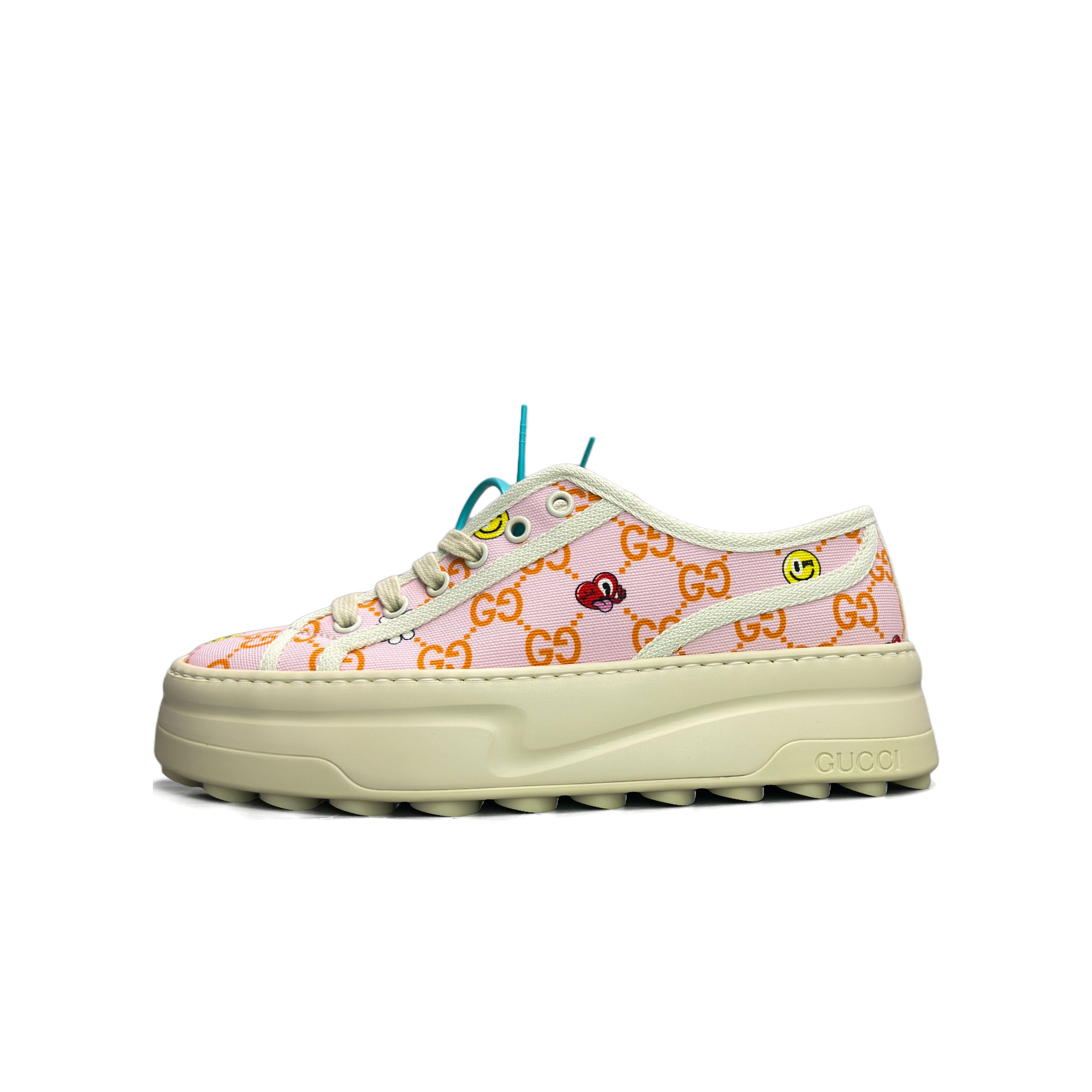 Gucci Gucci Pink GG Monogram Low-Top Sneakers Size 37 Size US 7 / IT 37 - 1 Thumbnail