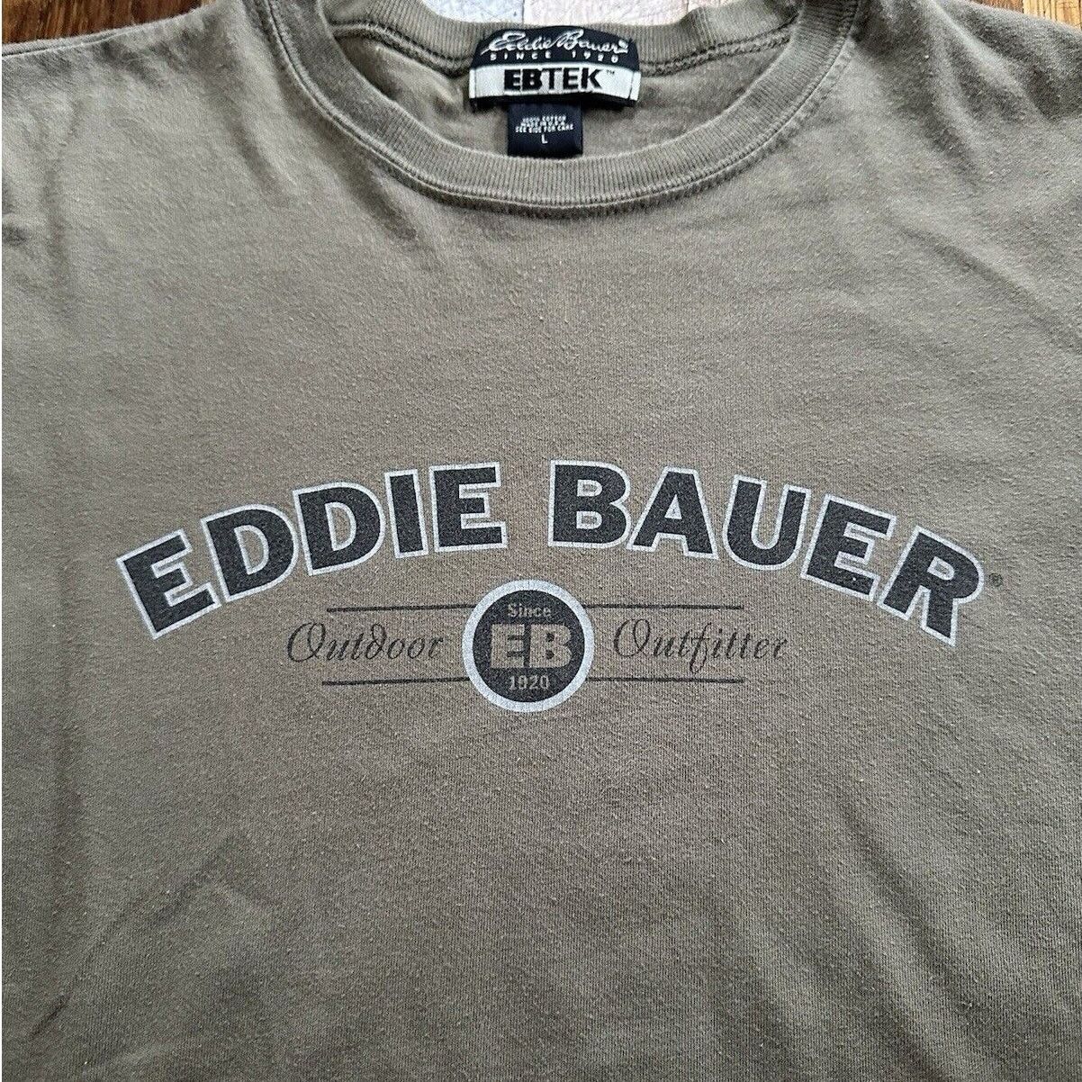 Eddie Bauer × Vintage VTG EBTEK EDDIE BAUER T SHIRT SZ LARGE BROWN GRAPHIC Size US L / EU 52-54 / 3 - 2 Thumbnail