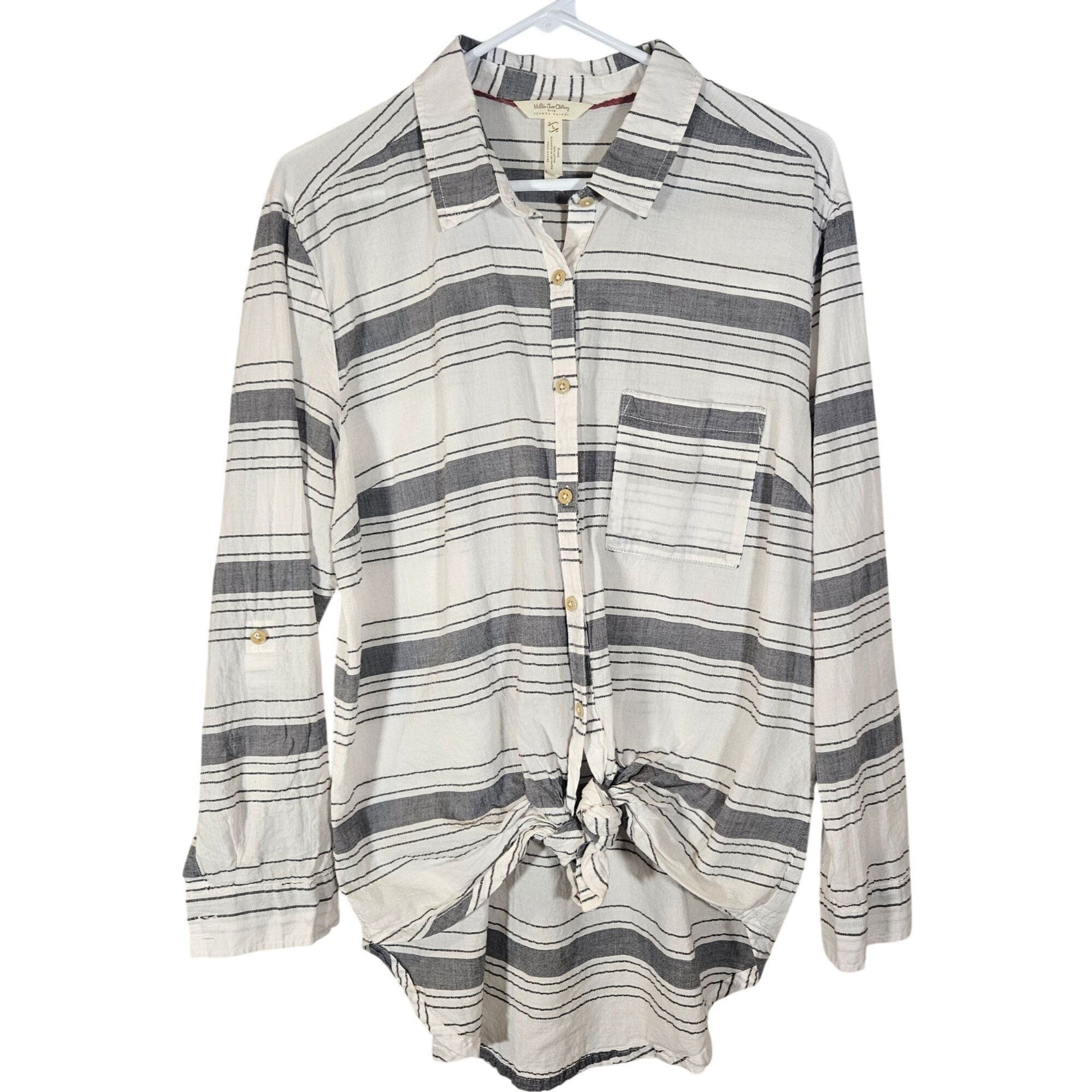 Other Matilda Jane Joanna Gaines Button Down L Stripe Cotton Quiet Size L / US 10 / IT 46 - 2 Thumbnail