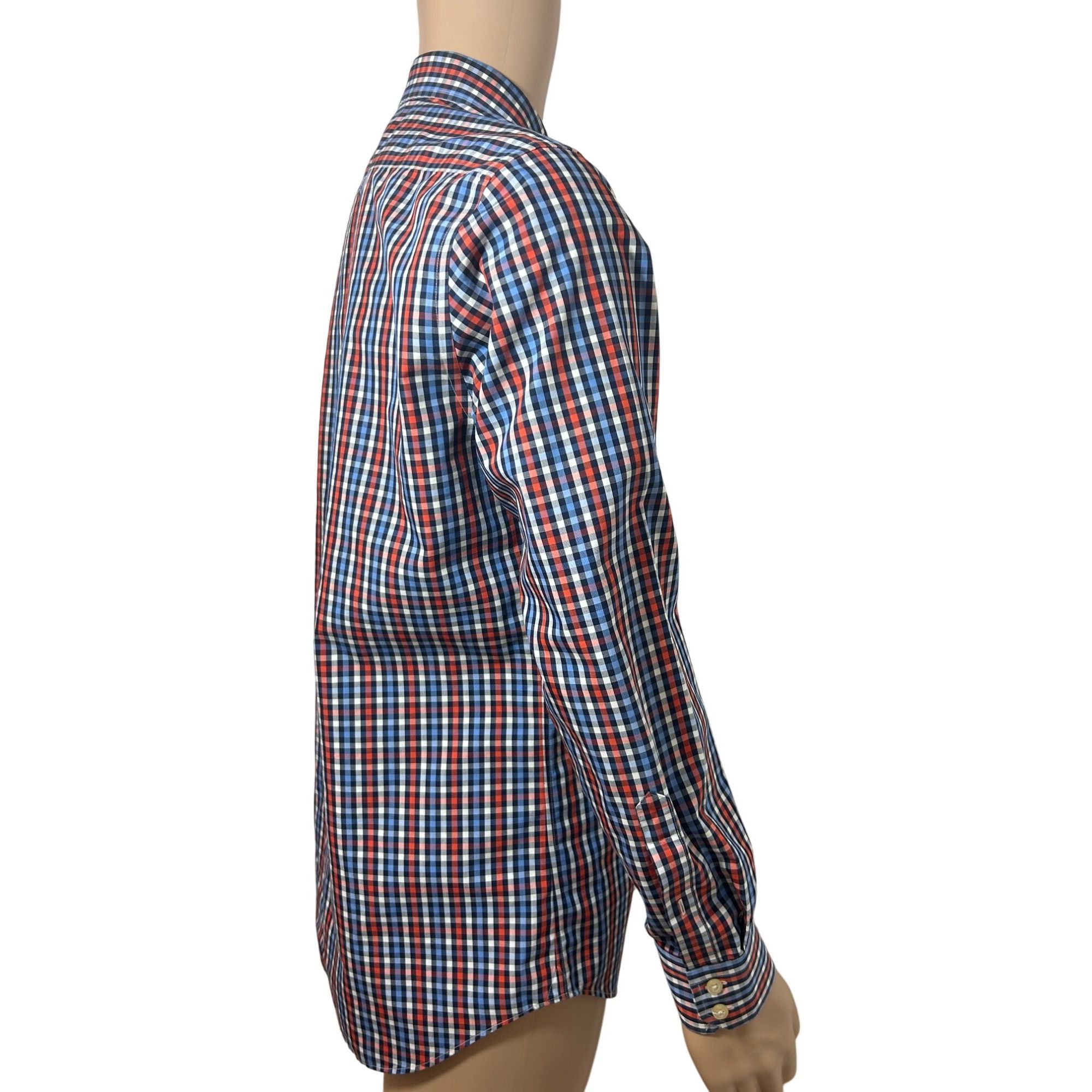 Banana Republic Banana Republic Men Button Up Shirt M Slim Fit Checked Red Size US M / EU 48-50 / 2 - 9 Thumbnail