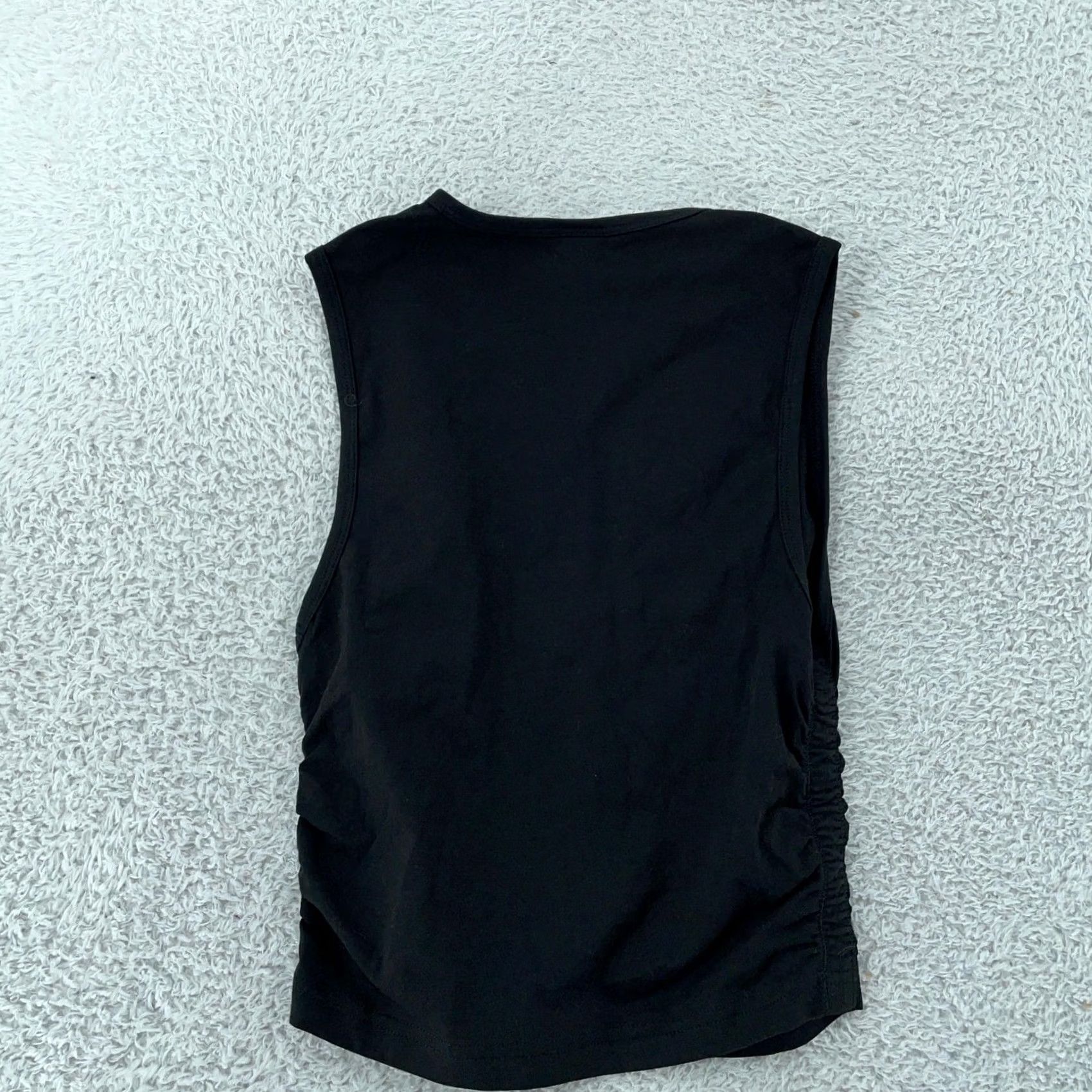 Pinko PINK Victoria's Secret Shirt Womens XS Black Sleeveless Ruched Side Tank Top Size XS / US 0-2 / IT 36-38 - 3 Thumbnail