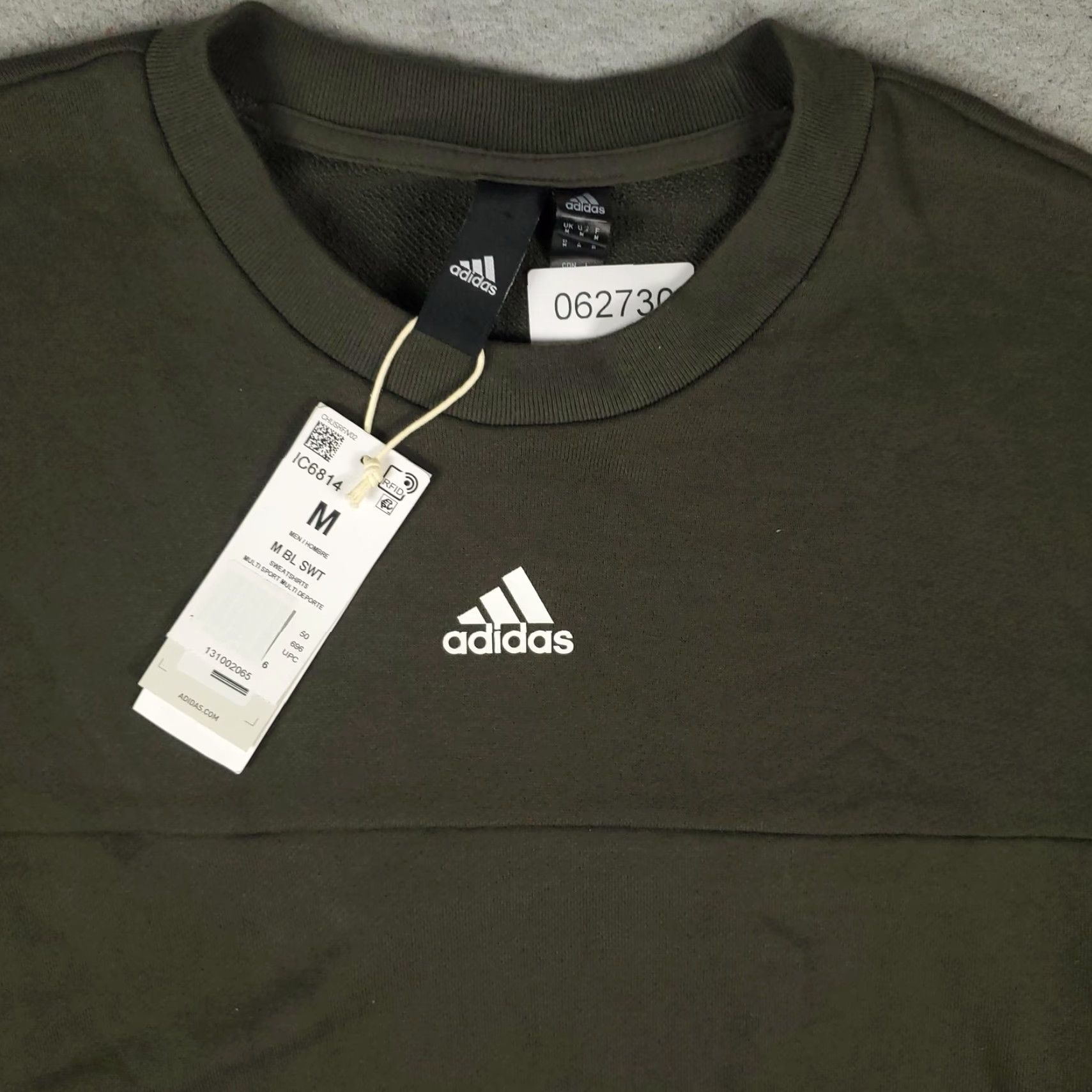 Adidas Adidas Sweatshirt Mens Medium Green Cotton Logo Essentials Pullover Mens Size US M / EU 48-50 / 2 - 2 Thumbnail