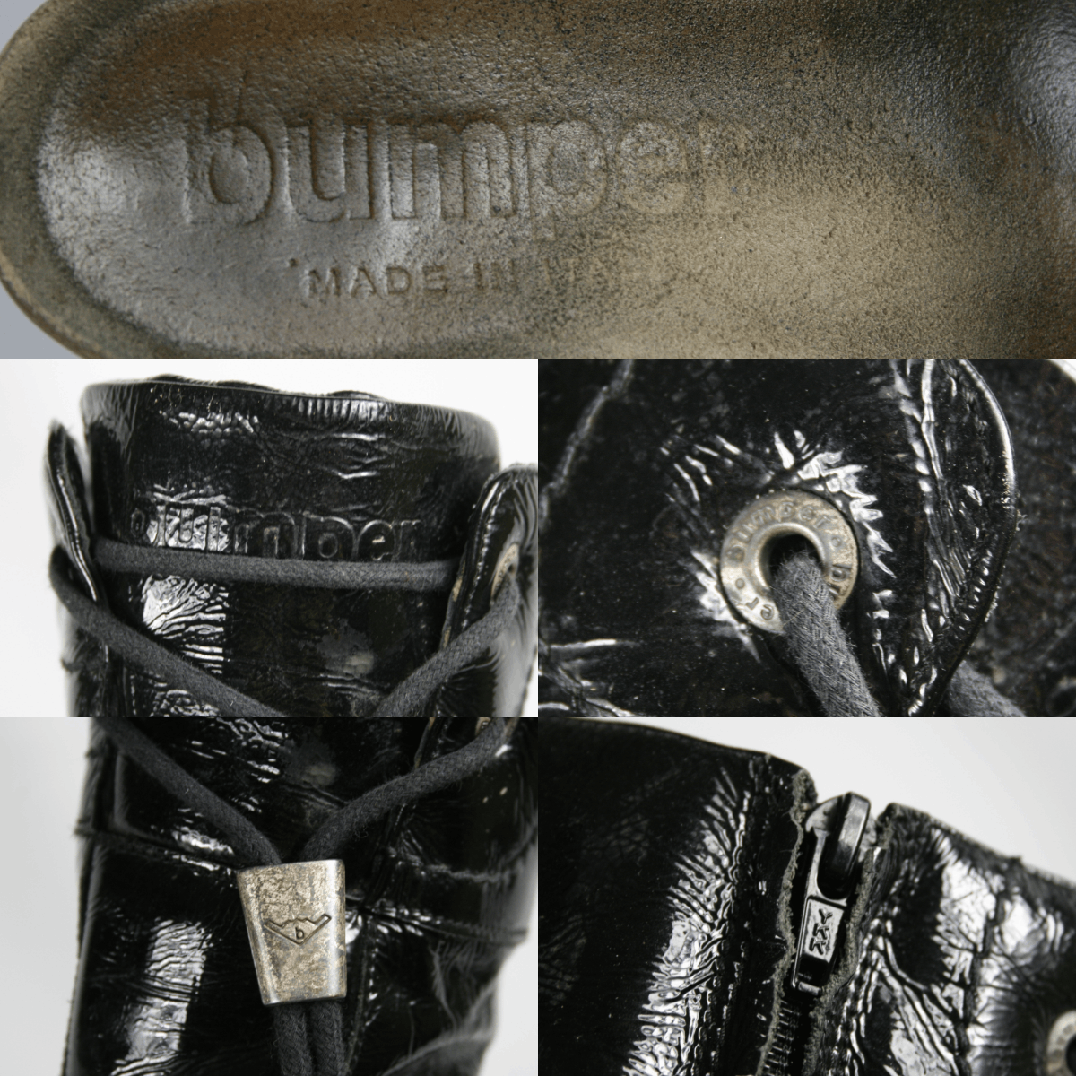 Japanese Brand 00S Bumper Y2K Patent Leather Mid Moto Boots Vintage Size US 6 / IT 36 - 15 Thumbnail