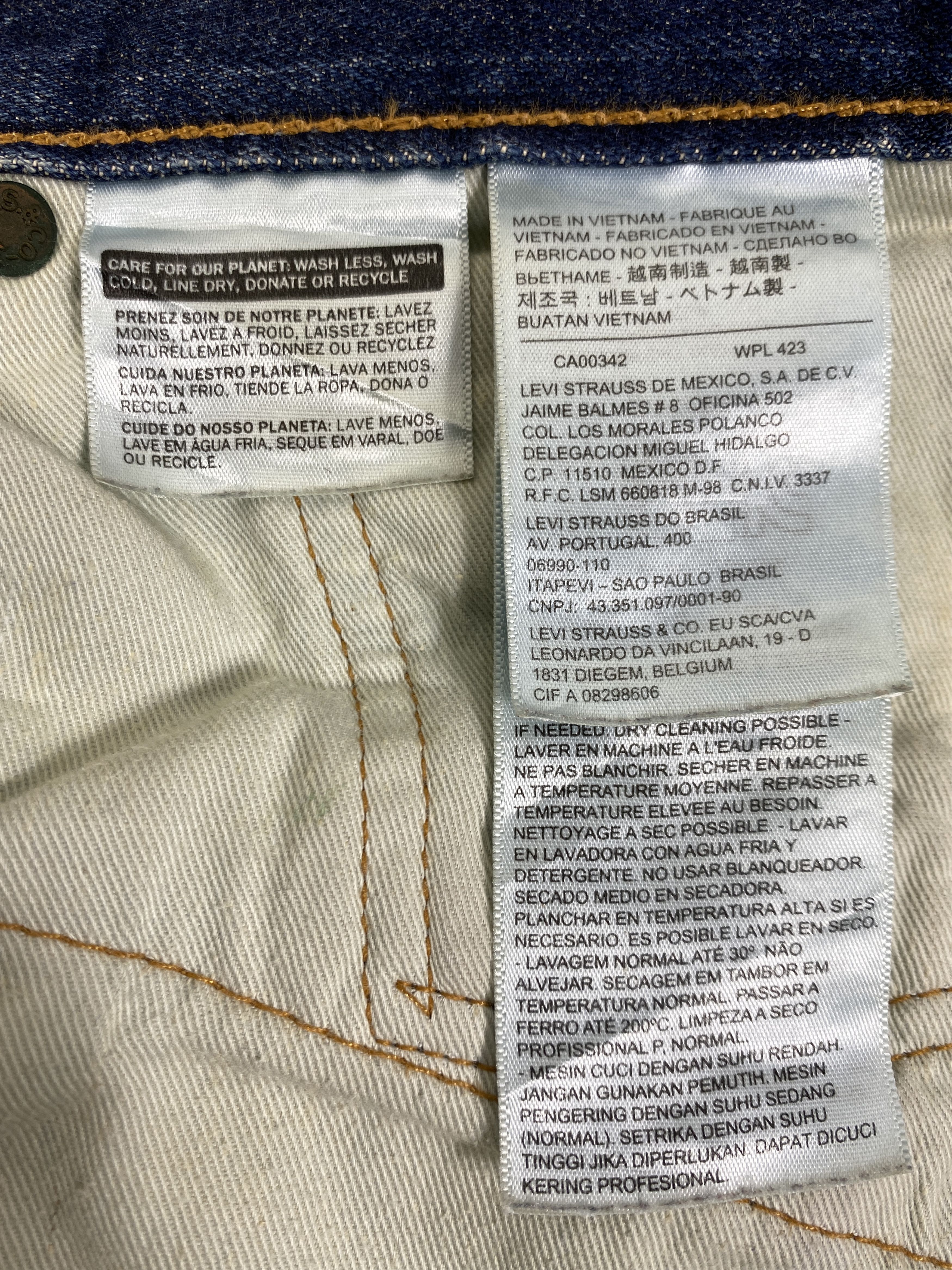 Japanese Brand Distressed Blue Levi's 502 Jeans 34x28.5 Denim -SJ157 Size US 34 / EU 50 - 9 Thumbnail