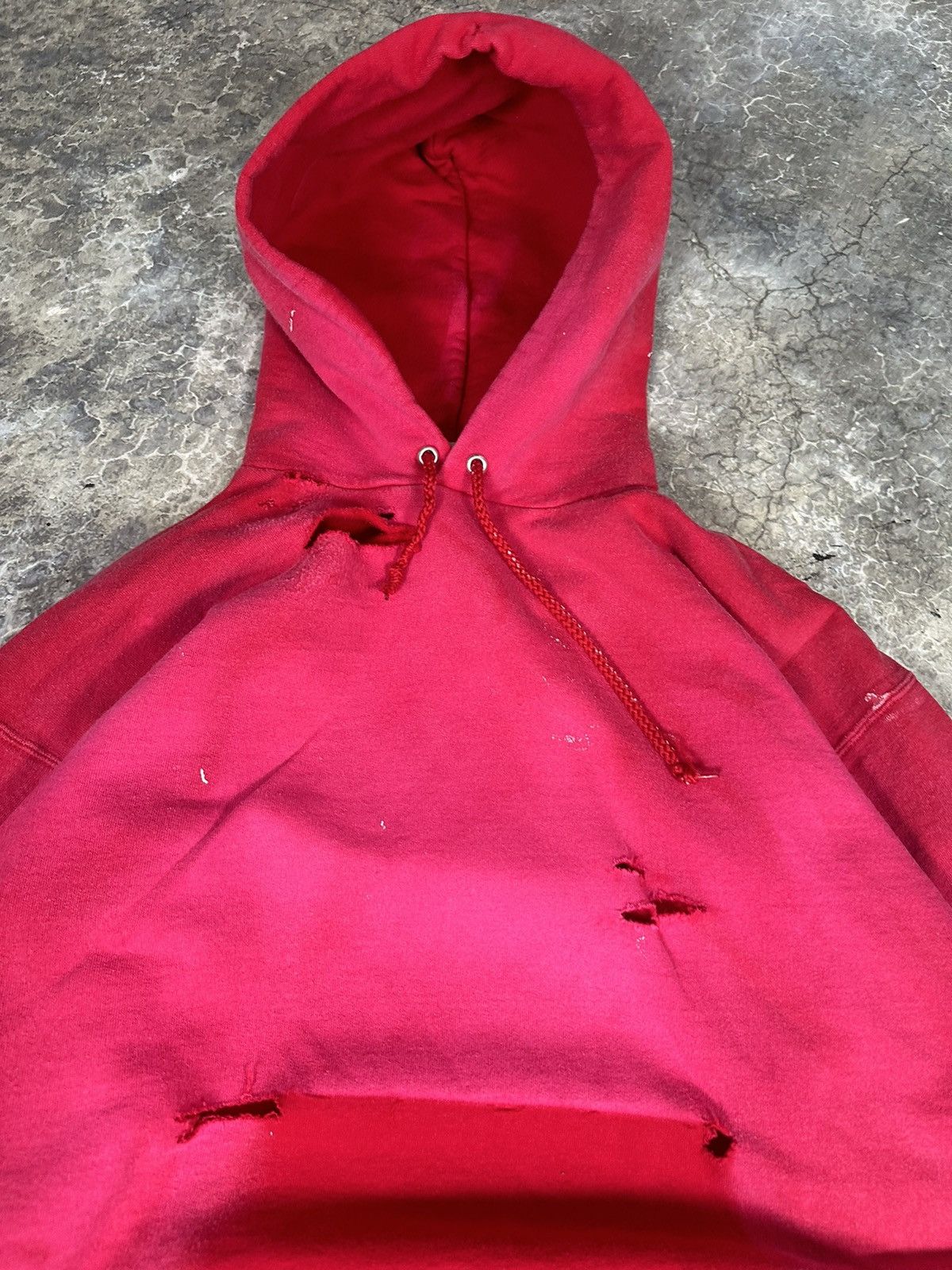 Vintage Vintage Perfectly Thrashed and faded Hoodie Size US L / EU 52-54 / 3 - 5 Thumbnail