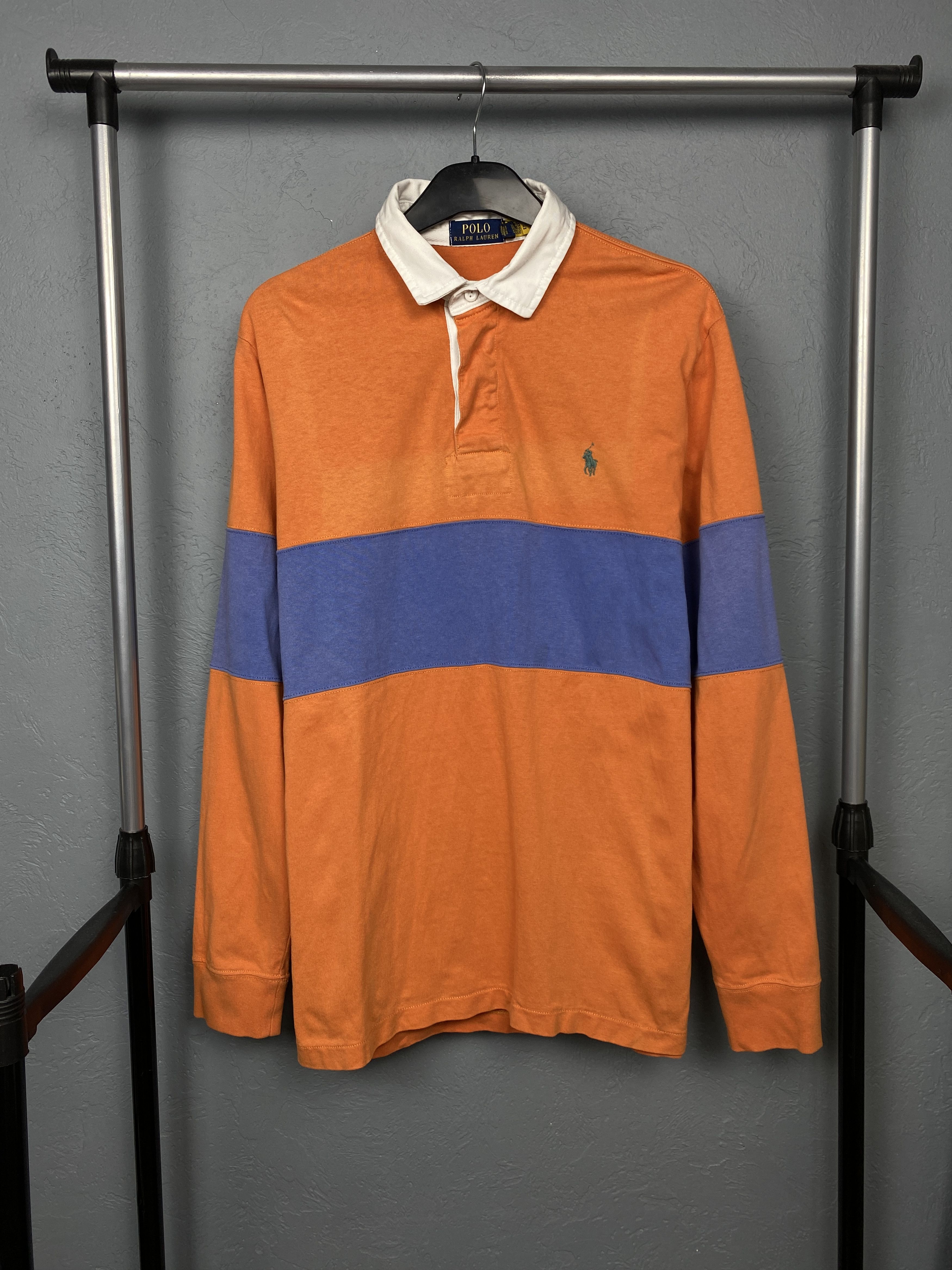 Polo Ralph Lauren × Ralph Lauren Polo Ralph Lauren Vintage Mens Rugby Long Sleeve Polo Shirt Size US M / EU 48-50 / 2 - 1 Thumbnail