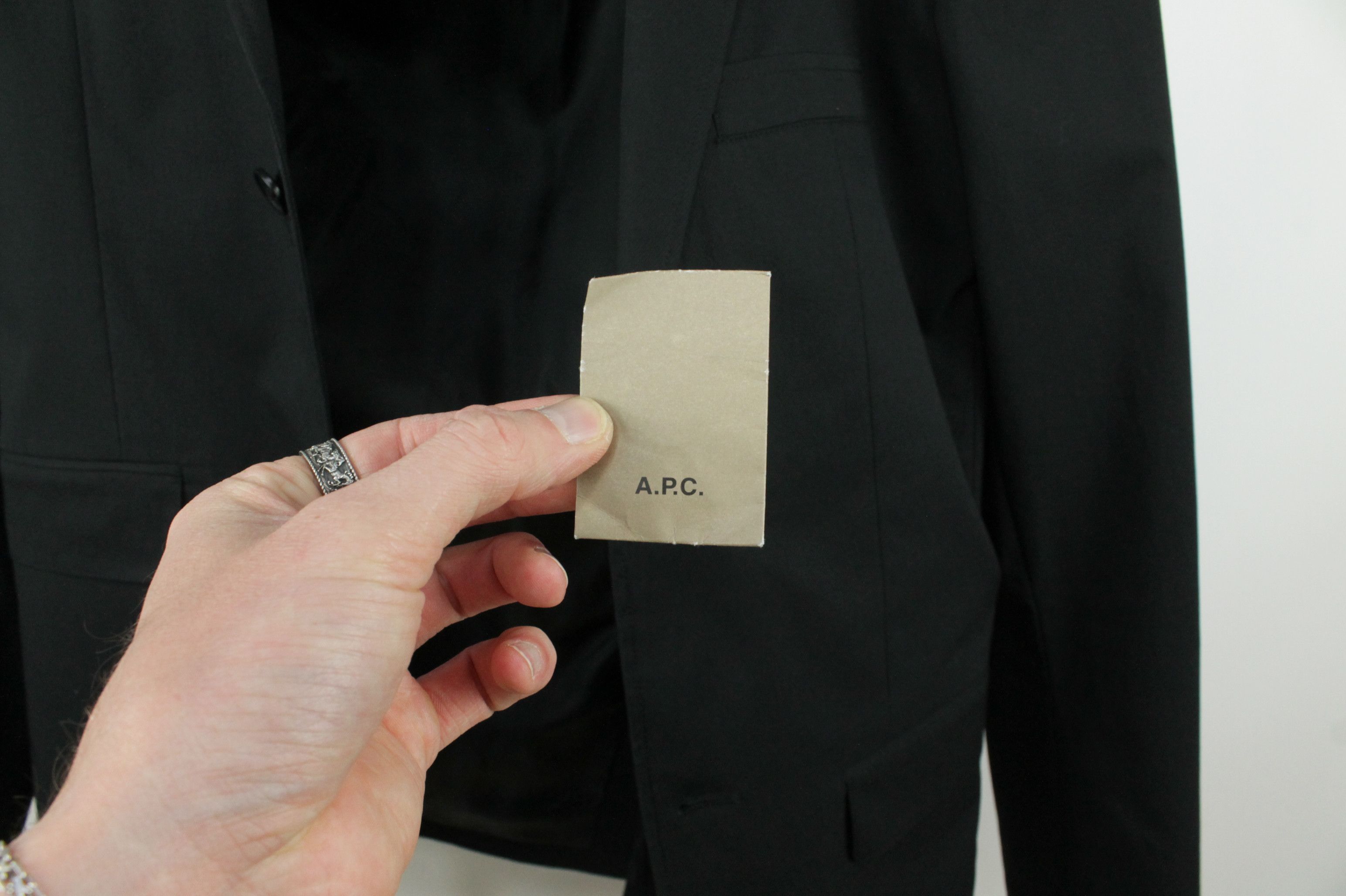 A.P.C. A.P.C. Black Cotton Nylon Blend Stretch Blazer Jacket Men's Size US XS / EU 42 / 0 - 9 Thumbnail