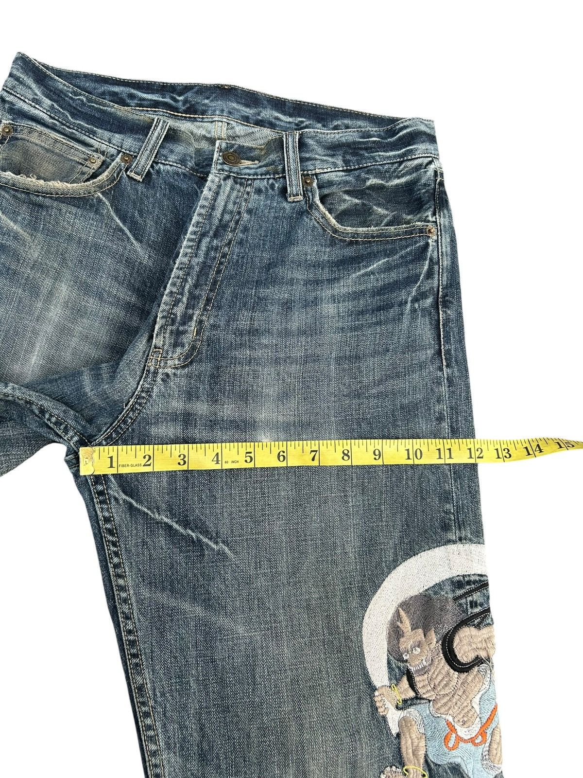 Kapital Karakuri Tamashii Inspired Japanese Distressed Denim jeans Size US 30 / EU 46 - 17 Thumbnail