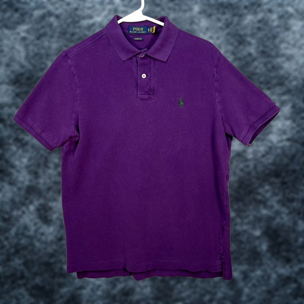 Polo Ralph Lauren Polo Ralph Lauren Mens Small Size Classic Fit Purple Shirt w/ Green Logo Size US S / EU 44-46 / 1 - 1 Thumbnail