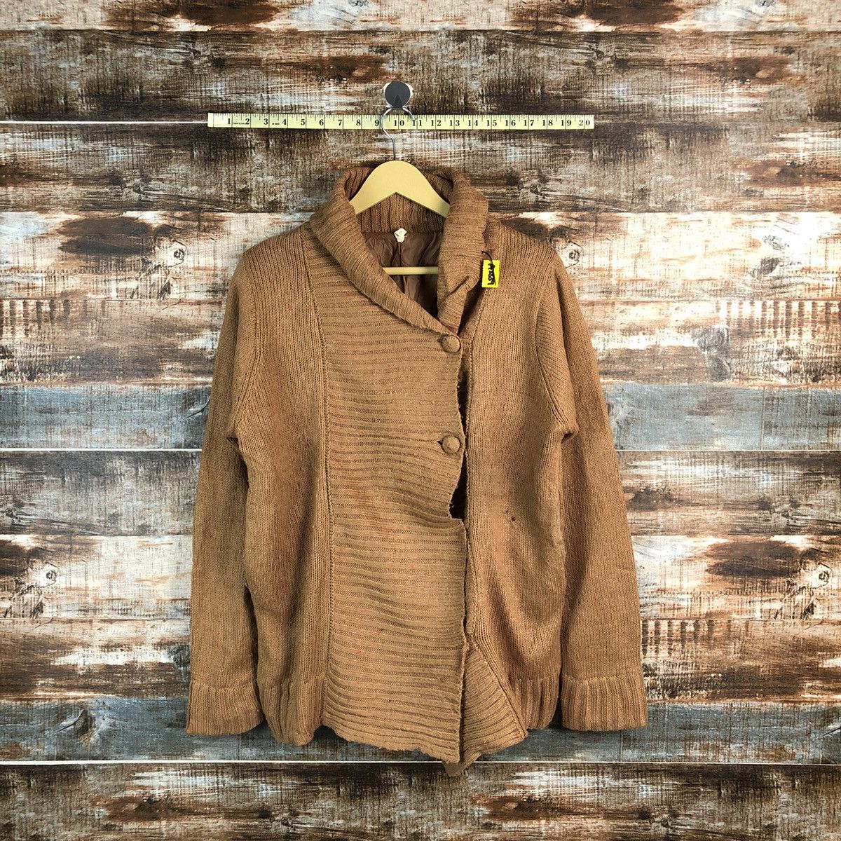 Homespun Knitwear × Japanese Brand M.M.O Brown cardigan vintage Knitwear #A2339 Size US M / EU 48-50 / 2 - 1 Thumbnail