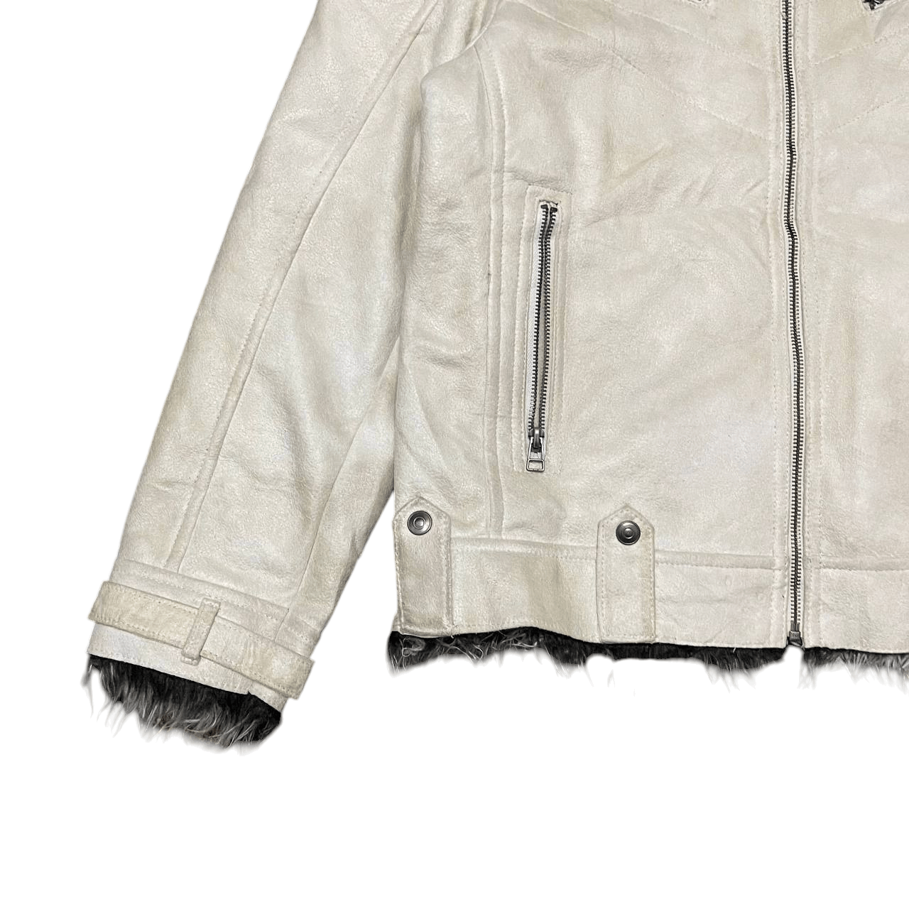 semanticdesign Crazy Fur Semantic Design Biker Jacket lgb ifsixwasnine Size US L / EU 52-54 / 3 - 3 Thumbnail