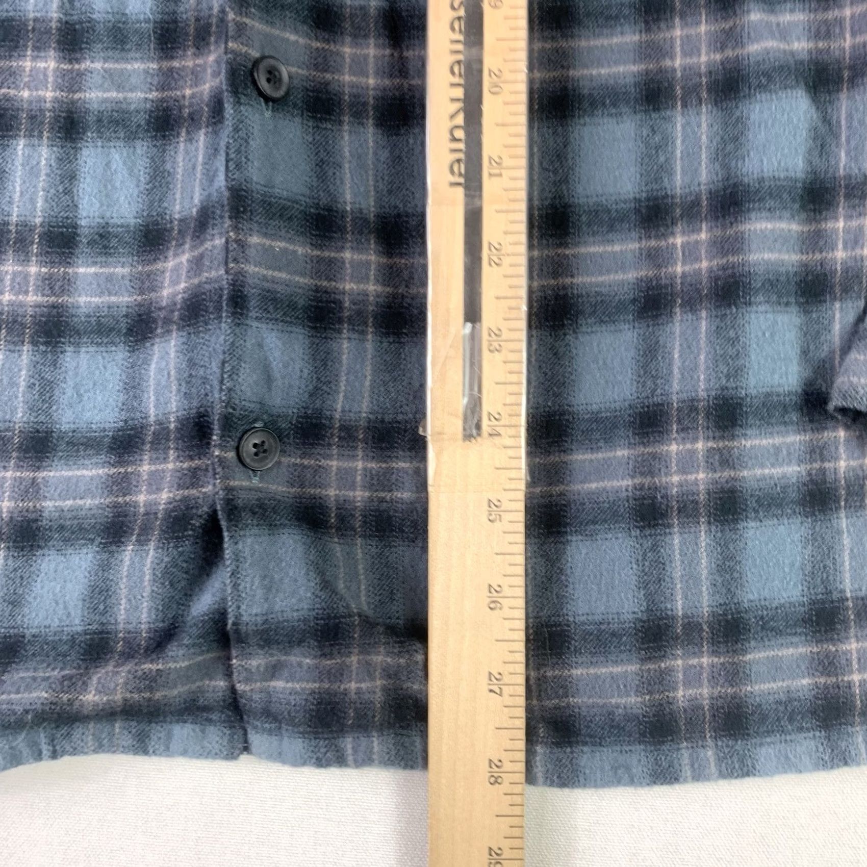 Allsaints AllSaints Shirt Mens Large Blue Plaid Button Up Long Sleeve Collared Size US L / EU 52-54 / 3 - 2 Thumbnail