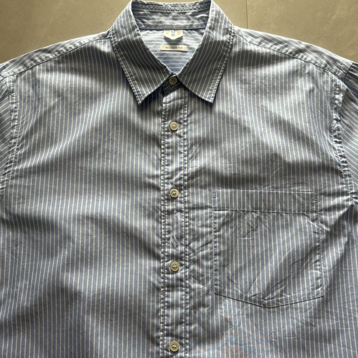 Arket Arket Relaxed Poplin Shirt Striped Blue 48 Size US M / EU 48-50 / 2 - 3 Thumbnail