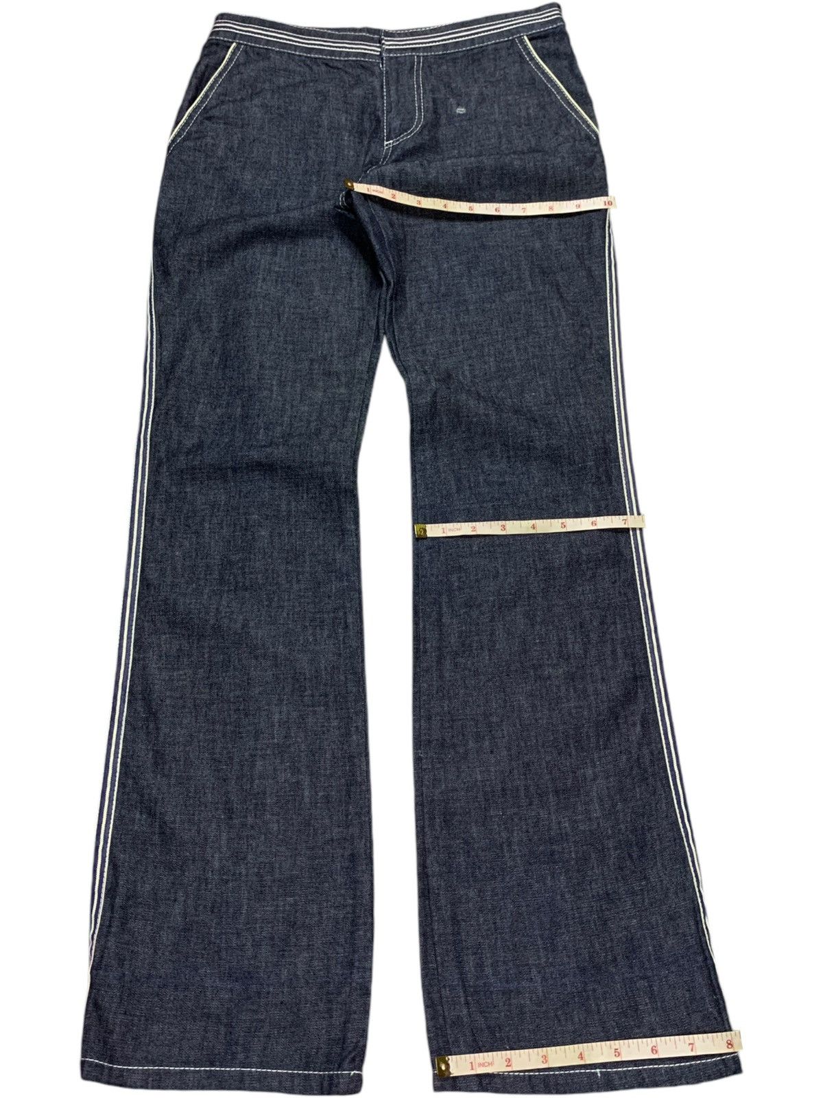 Heaven by Marc Jacobs × Jacobs By Marc Jacobs × Marc Jacobs Marc Jacobs Blue Wash Side Striped Bootcut Denim Pants Size 28" / US 6 / IT 42 - 12 Thumbnail
