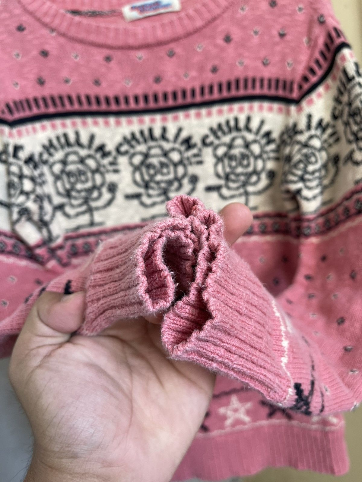 Hysteric Glamour Hysteric Glamour Chillin Flower Knit Sweater Pink Size S / US 4 / IT 40 - 5 Thumbnail