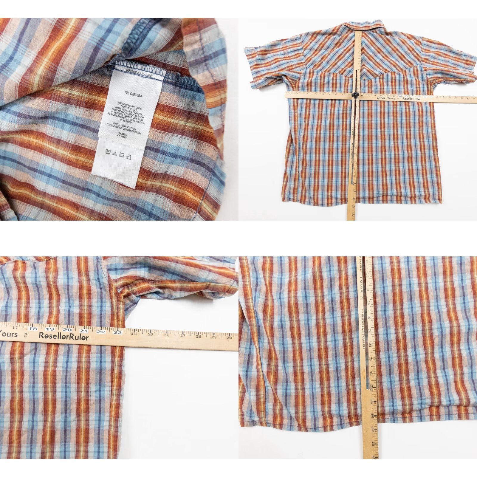 Mountain Hardwear Mountain Hardwear Shirt Mens Large Short Sleeve Button-Up Plaid Multicolor Cotton Snaps Embroidered All Seasons Outdoor Regular Basic Casual Mens Size US L / EU 52-54 / 3 - 8 Thumbnail