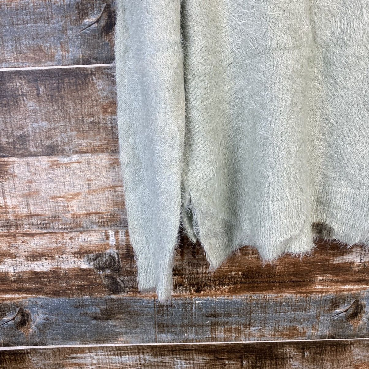 Japanese Brand D Bou Jeloud faded Light Green shaggy Mohair Knitwear#c1046 Size M / US 6-8 / IT 42-44 - 14 Thumbnail
