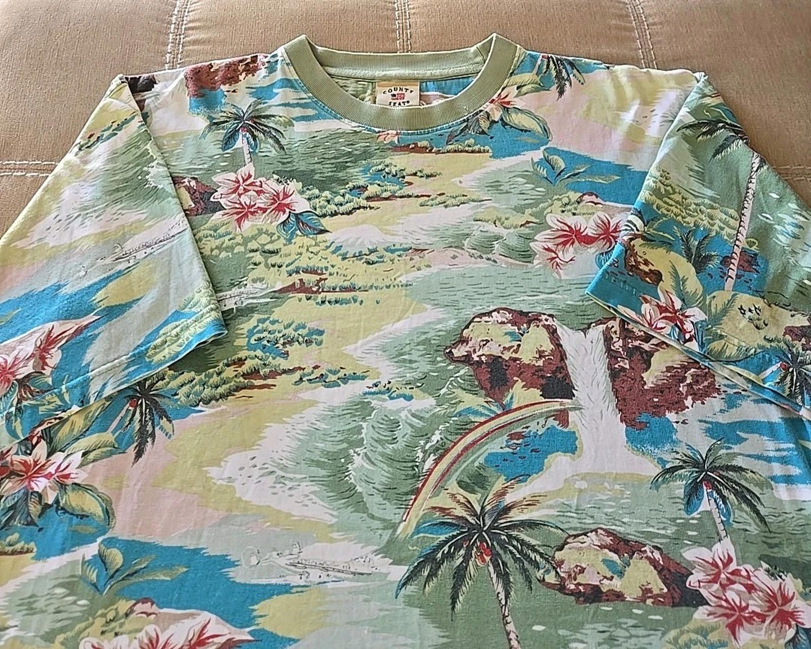 Other Vintage Shirt County Seat Aloha Hawaiian Style Tee Rare Find Size US L / EU 52-54 / 3 - 2 Thumbnail