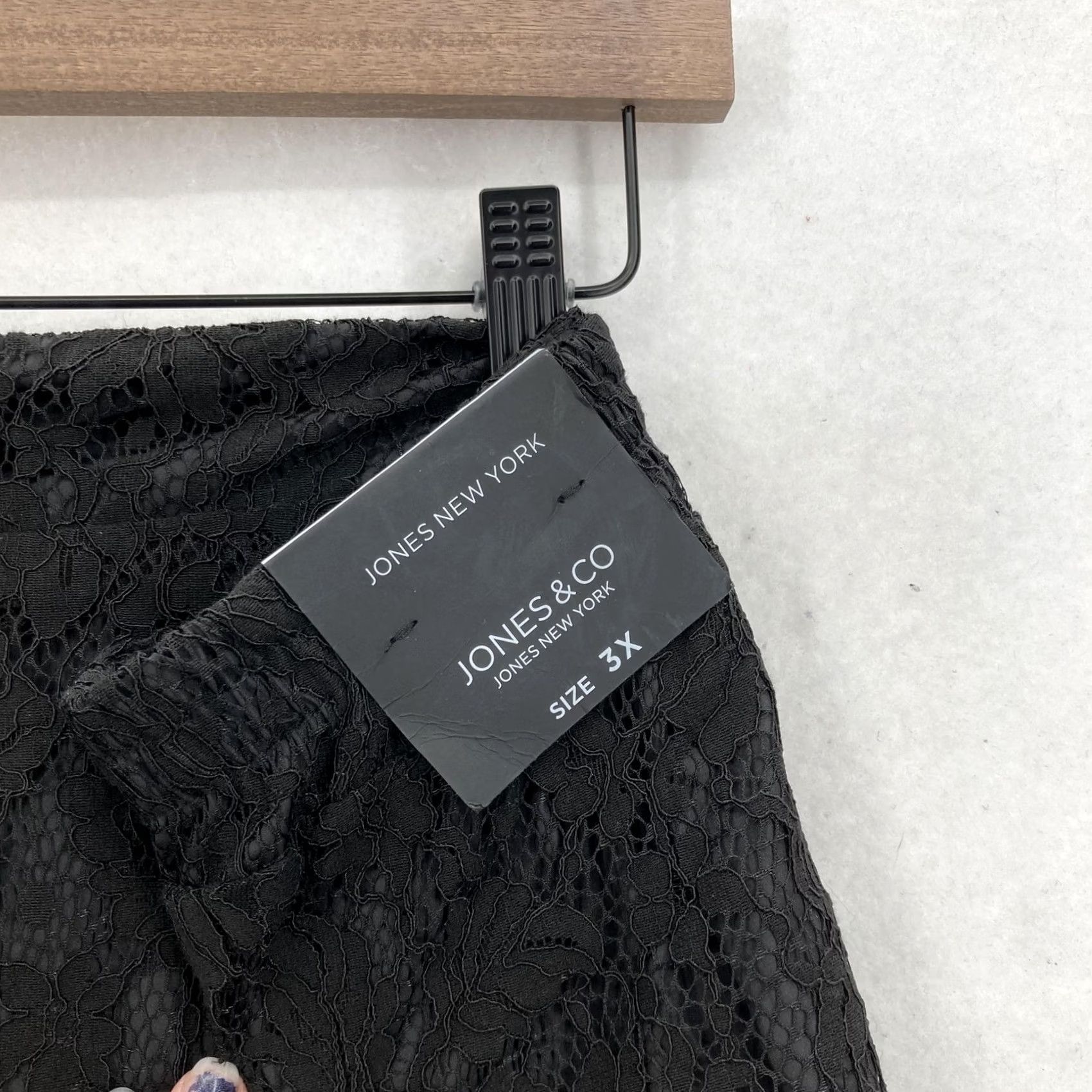 Jones New York Jones New York Pants Womens 3X Black Lace Wide Leg Lined Elastic Waist Career Size 40" / US 18 - 3 Thumbnail