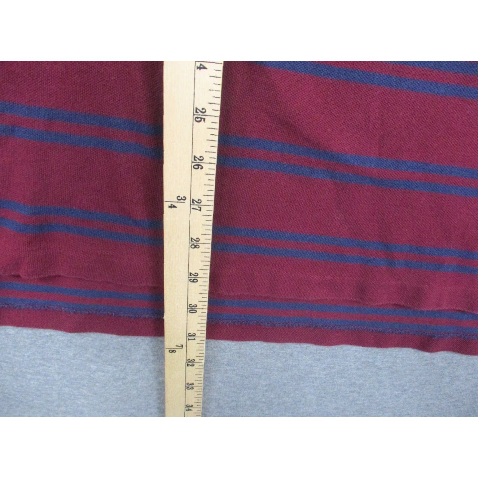 Ralph Lauren Polo Ralph Lauren Shirt XL Maroon Stripe Pony Short Sleeve - Men, Polo, Red, Striped, 100% Cotton Size US XL / EU 56 / 4 - 6 Thumbnail