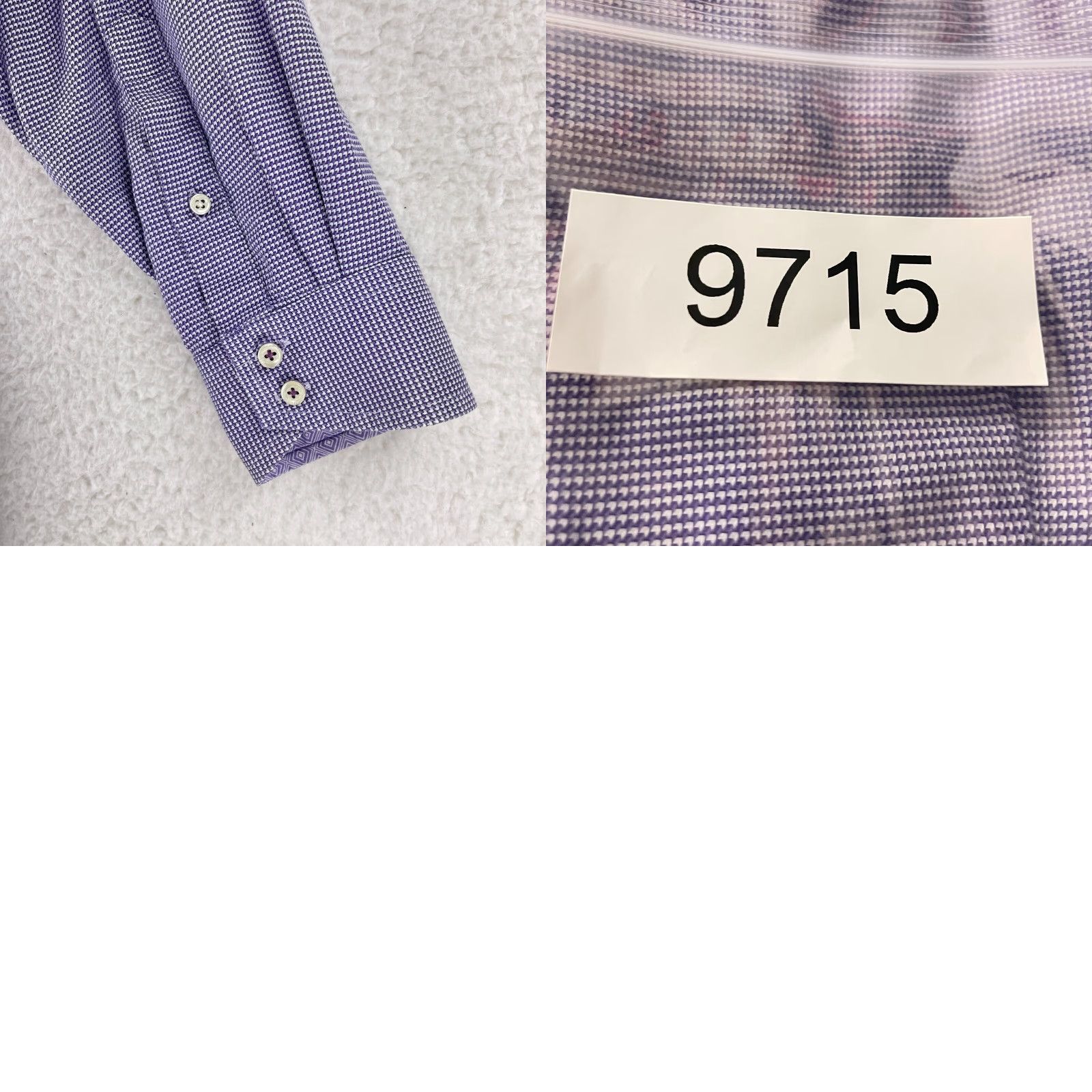 Ted Baker Ted Baker Purple Button-Up Endurance Geo Print Dress Shirt Mens Long Sleeve XL Size 46R - 9 Thumbnail