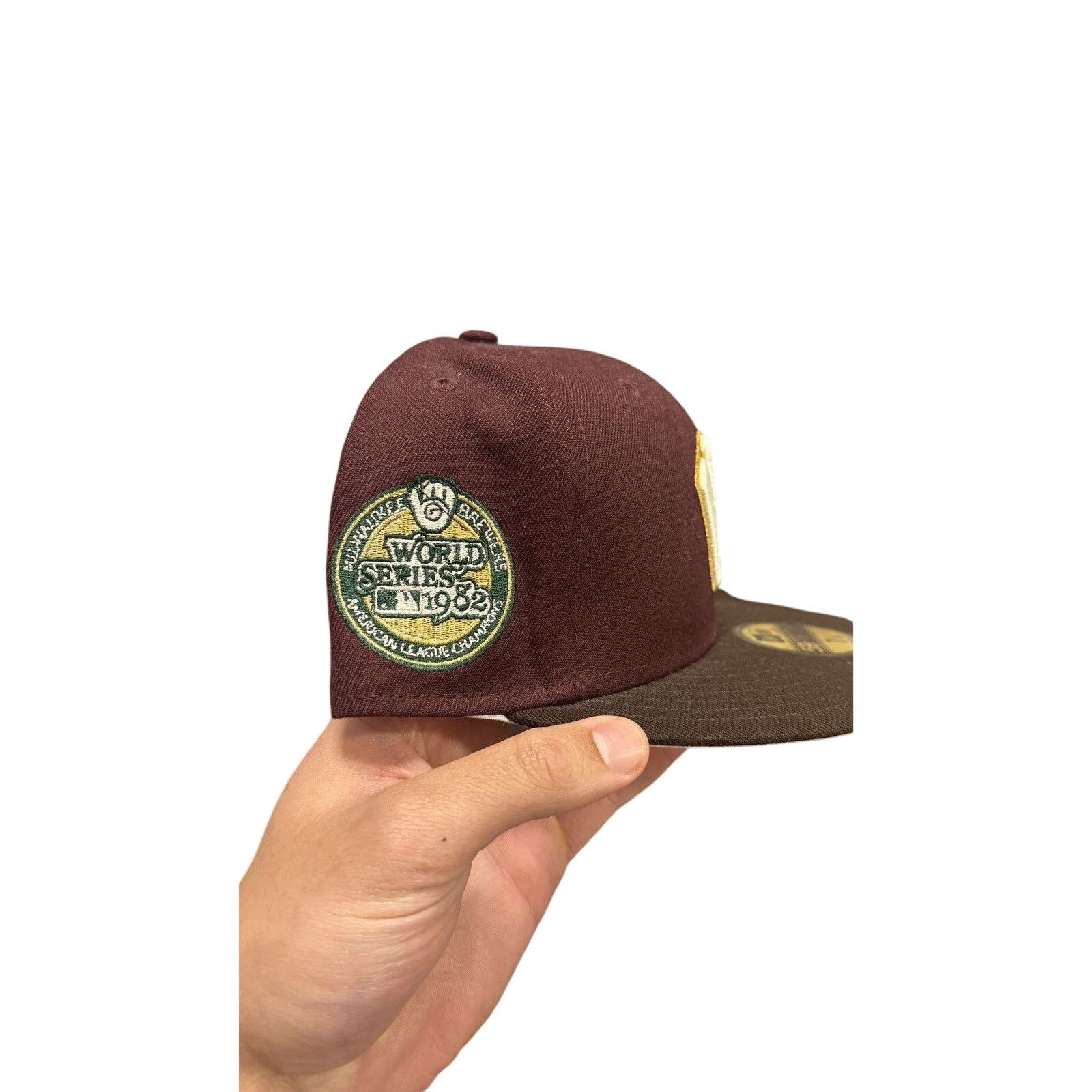 New Era New Era 59FIFTY Milwaukee Brewers Dark Cherry Hat Club Size ONE SIZE - 3 Thumbnail