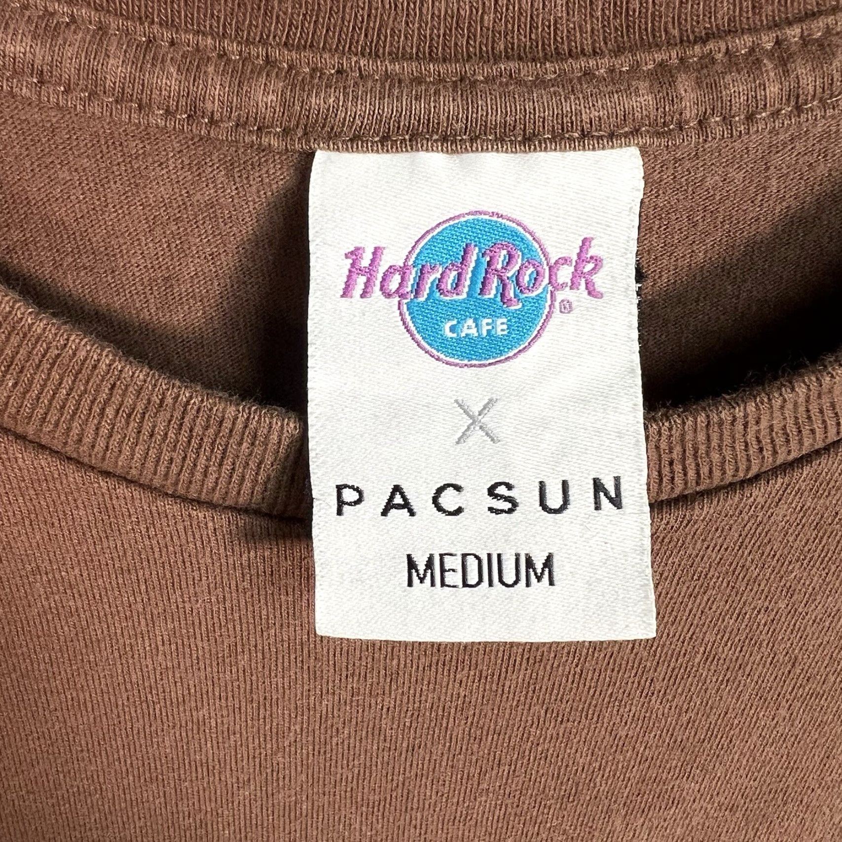 Hard Rock Cafe VINTAGE Hard Rock Café x PacSun T Shirt Adult Medium Brown Mens Shirt Crew Neck Short Sleeve 90s Concert Merch Size US M / EU 48-50 / 2 - 6 Thumbnail