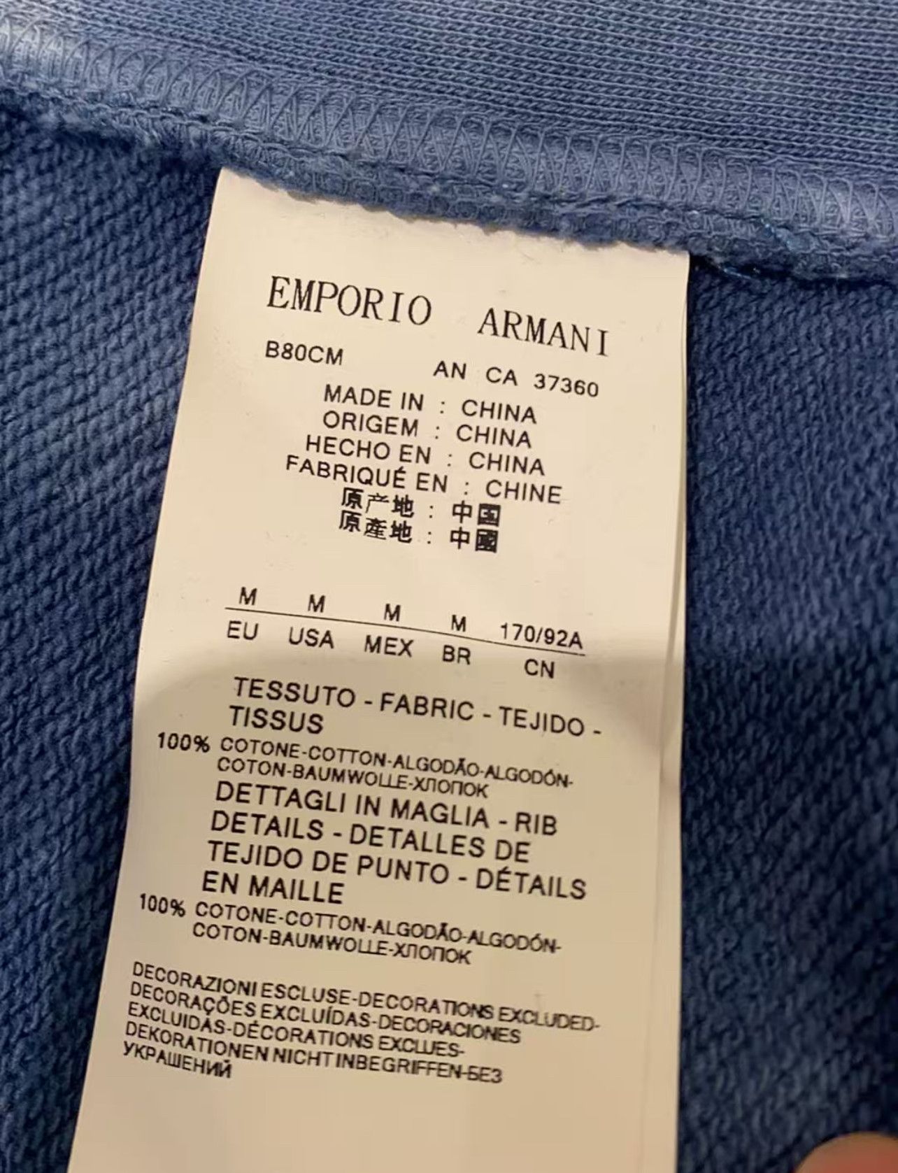 Emporio Armani Emporio Armani Sweatshirt Hoodie Size -XS & M Brand New Size US M / EU 48-50 / 2 - 8 Thumbnail
