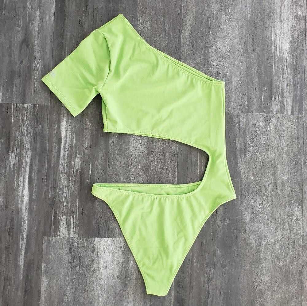 Designer Green Apple ALO Yoga Body Wave Monokini Size ONE SIZE - 1 Thumbnail