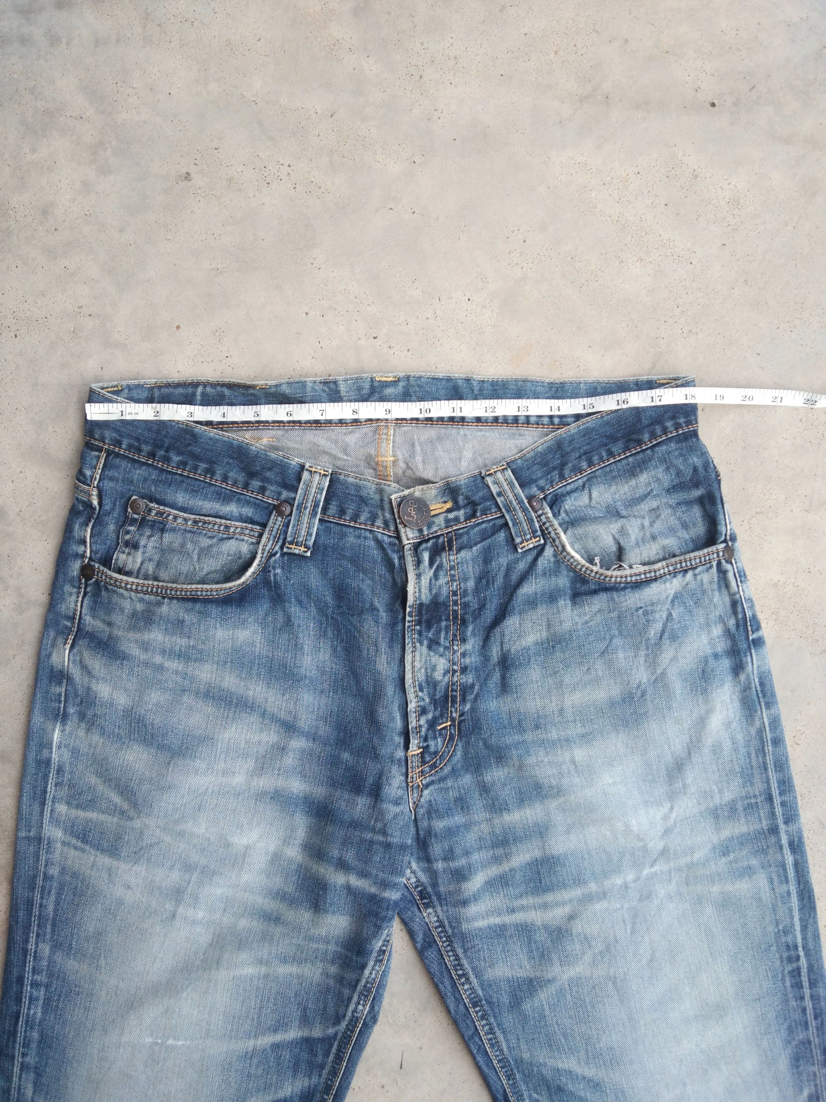 Japanese Brand Vintage Lee Faded Blue Straight Leg Distressed Jeans 36x34 Size US 36 / EU 52 - 6 Thumbnail