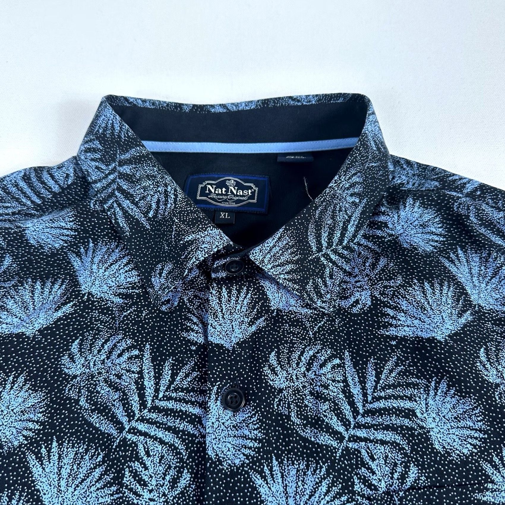 Nat Nast Nat Nast Shirt Mens XL Blue Silk Bowling Floral Camp Luxury Sleeve Size US XL / EU 56 / 4 - 4 Thumbnail