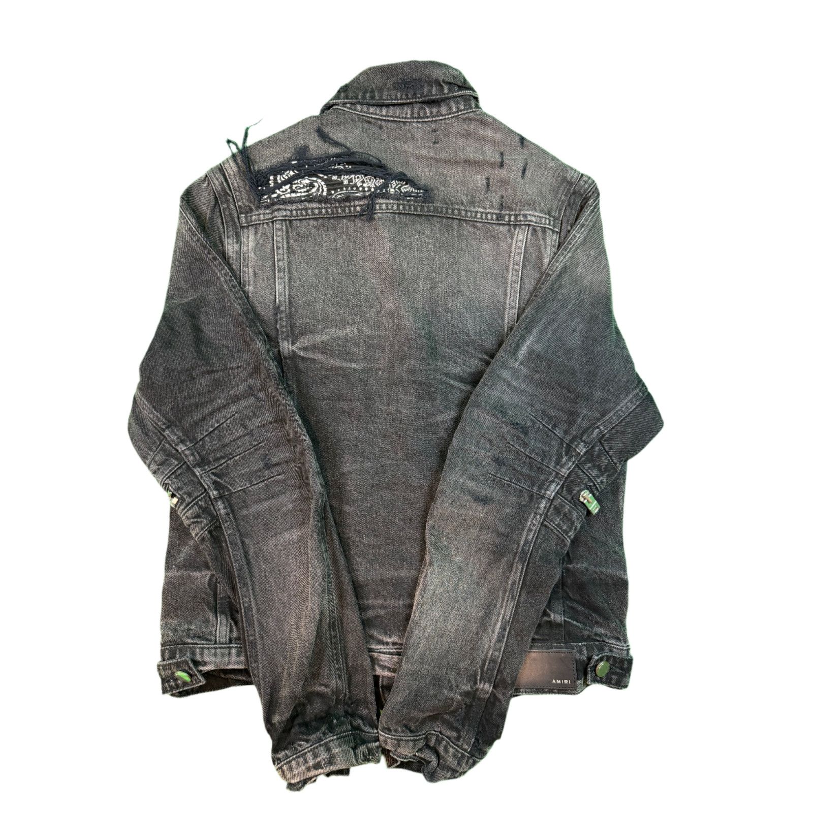 Amiri Amiri MX2 Black Paisley Denim Jacket Size US M / EU 48-50 / 2 - 2 Thumbnail
