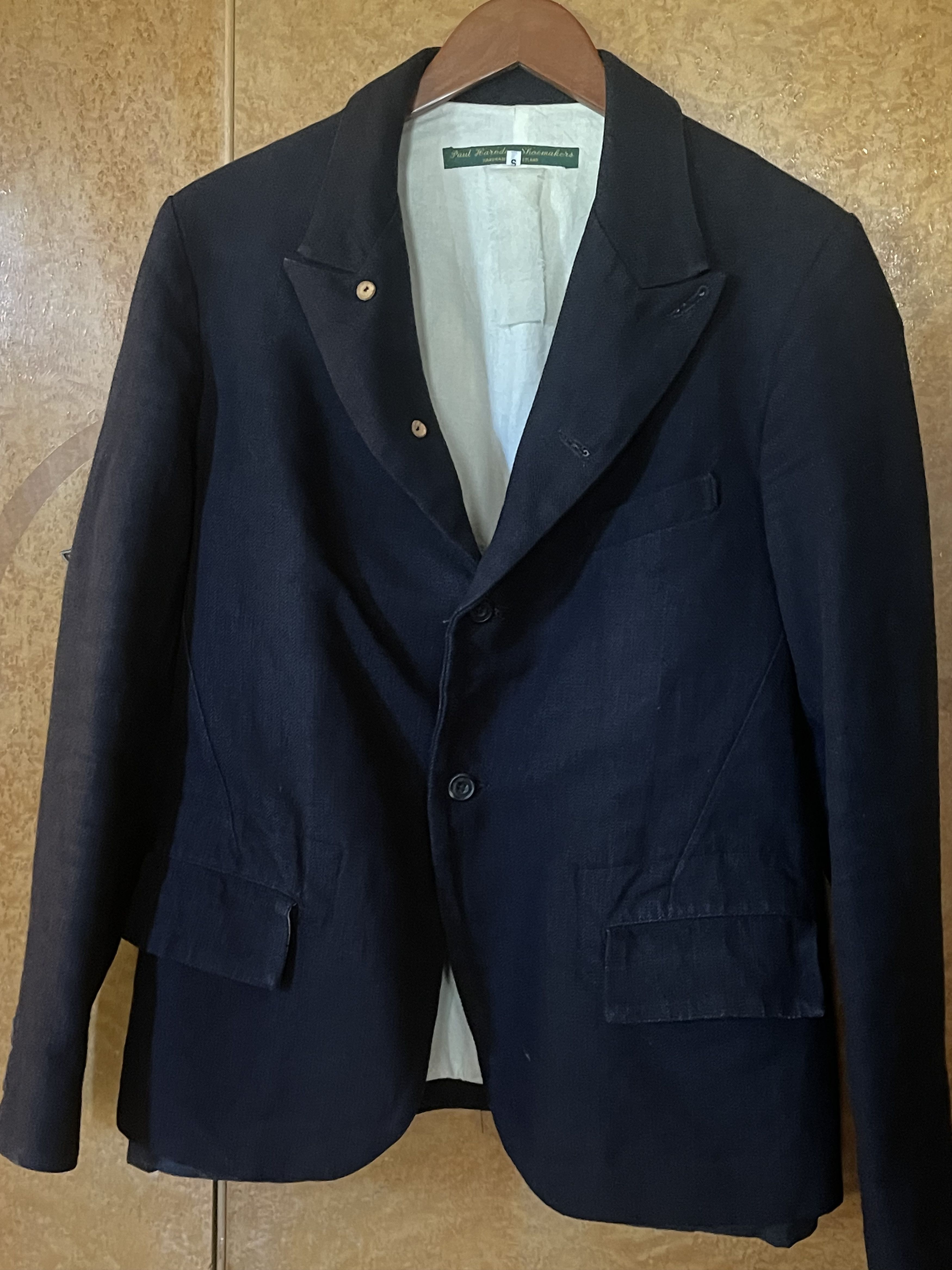 image of Paul Harnden Shoemakers Paul Harnden Black Pocket Blazer, Men's (Size Small)
