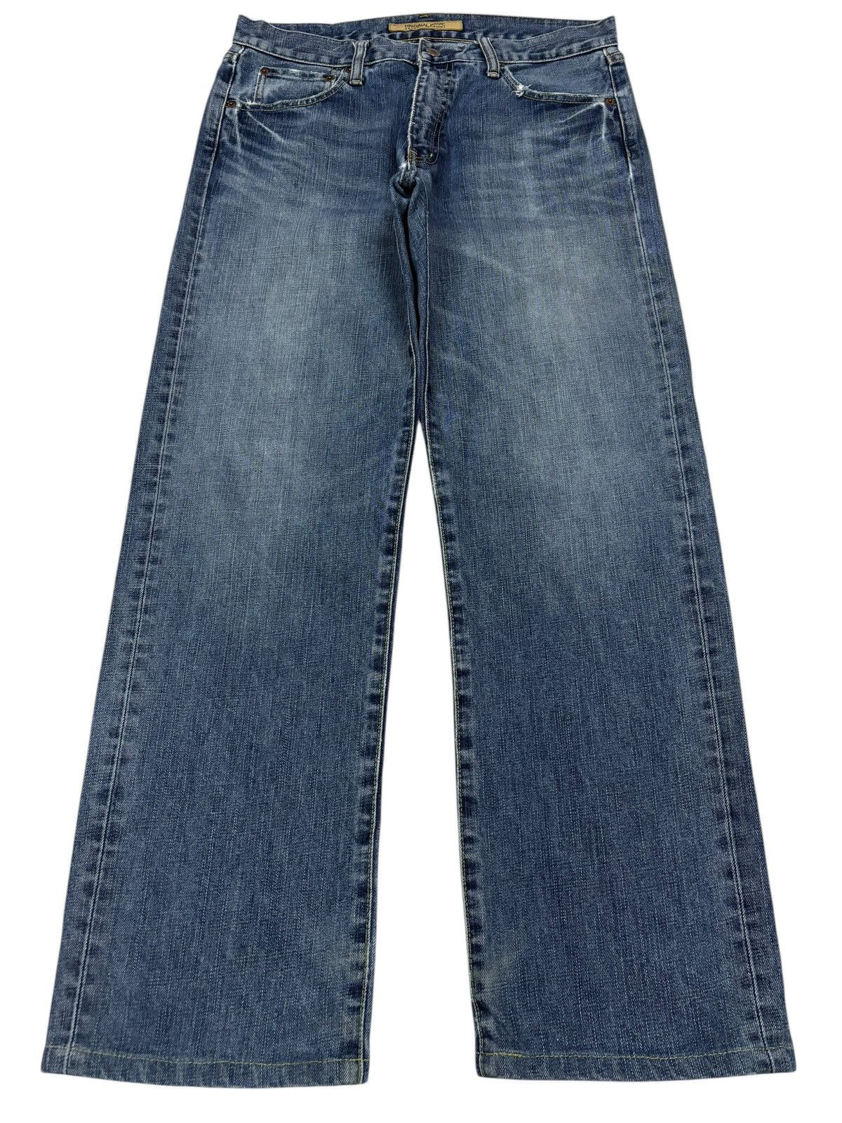 Japanese Brand × Kaihara Denim Vintage Kaihara Uniqlo S-003 Faded Blue Washed Jeans Size US 32 / EU 48 - 1 Thumbnail