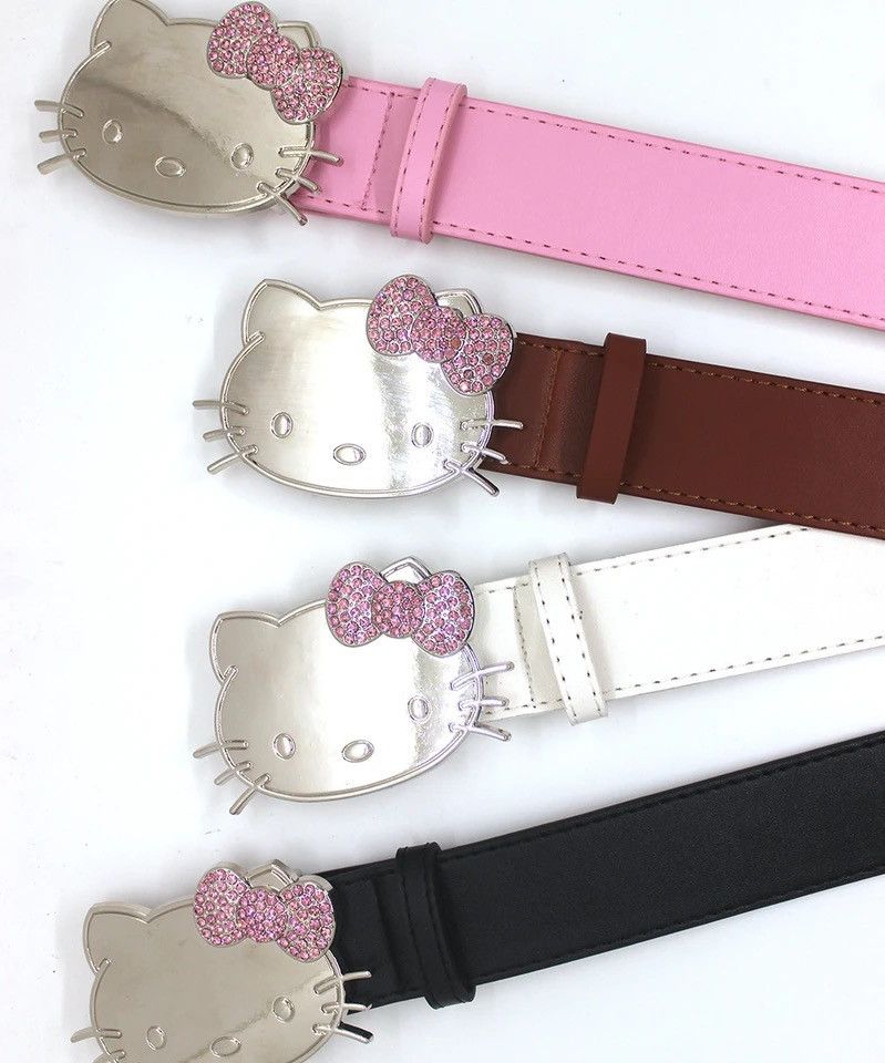 Leather Hello Kitty Pu Leather Belt Size ONE SIZE - 3 Thumbnail
