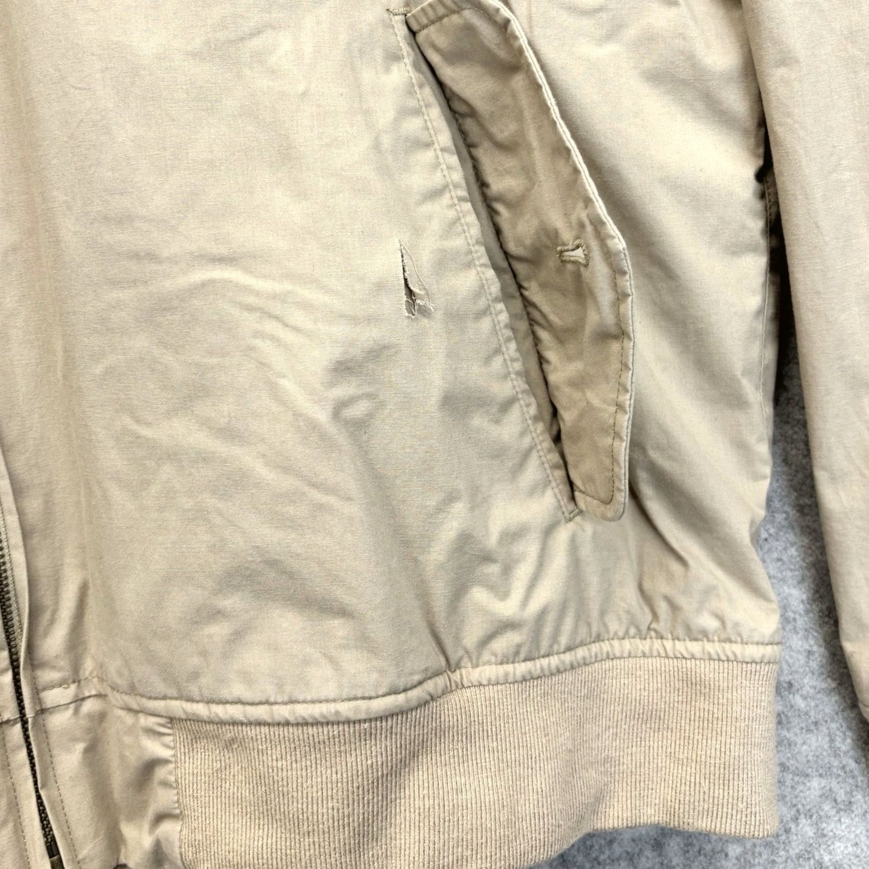 Polo Ralph Lauren VINTAGE? No, omit. Polo Ralph Lauren Bomber Jacket XL Beige Mens Zip Up Navy Horse Used Size US XL / EU 56 / 4 - 5 Thumbnail