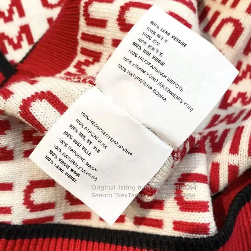 Miu Miu Miu Miu Red Wool Cardigan with Logo Print . Size XXS / US 00 / IT 34 - 6 Thumbnail