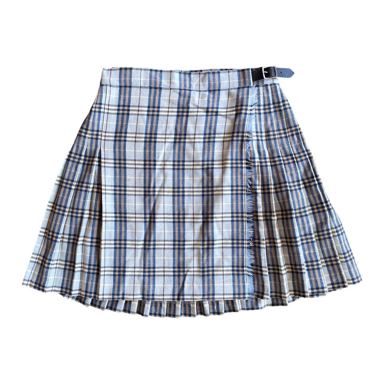 Burberry 💥BURBERRY NOVA CHECK PLEATED SKIRT BABY BLUE Size 27" / US 4 / IT 40 - 1 Thumbnail