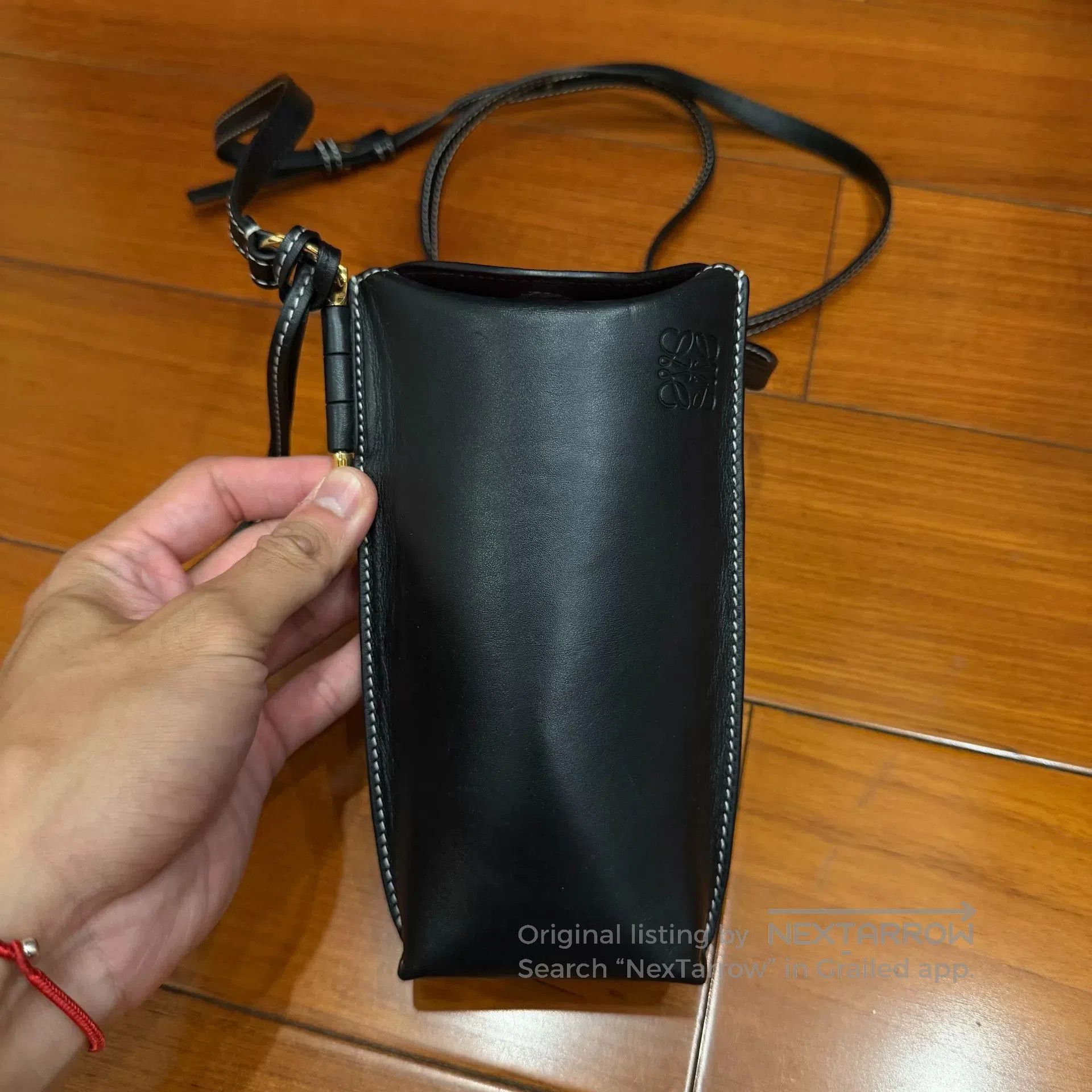 Loewe LOEWE Gate Pocket Black Leather Crossbody Bag. Size ONE SIZE - 2 Thumbnail