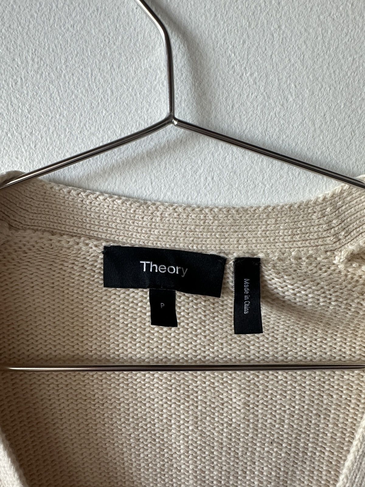 Theory Theory Creme Cashmere and Cotton Cardigan Size XS / US 0-2 / IT 36-38 - 3 Thumbnail