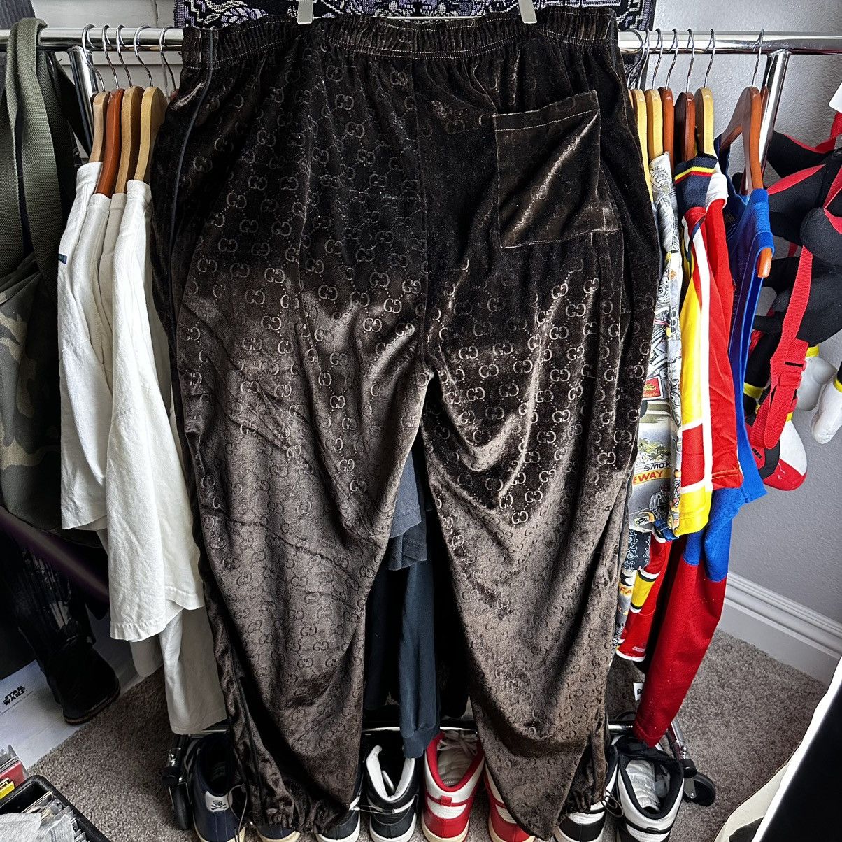 Gucci Vintage Brown Gucci Velour Tracksuit w/Beanie *Bootleg* Size US XXL / EU 58 / 5 - 4 Thumbnail
