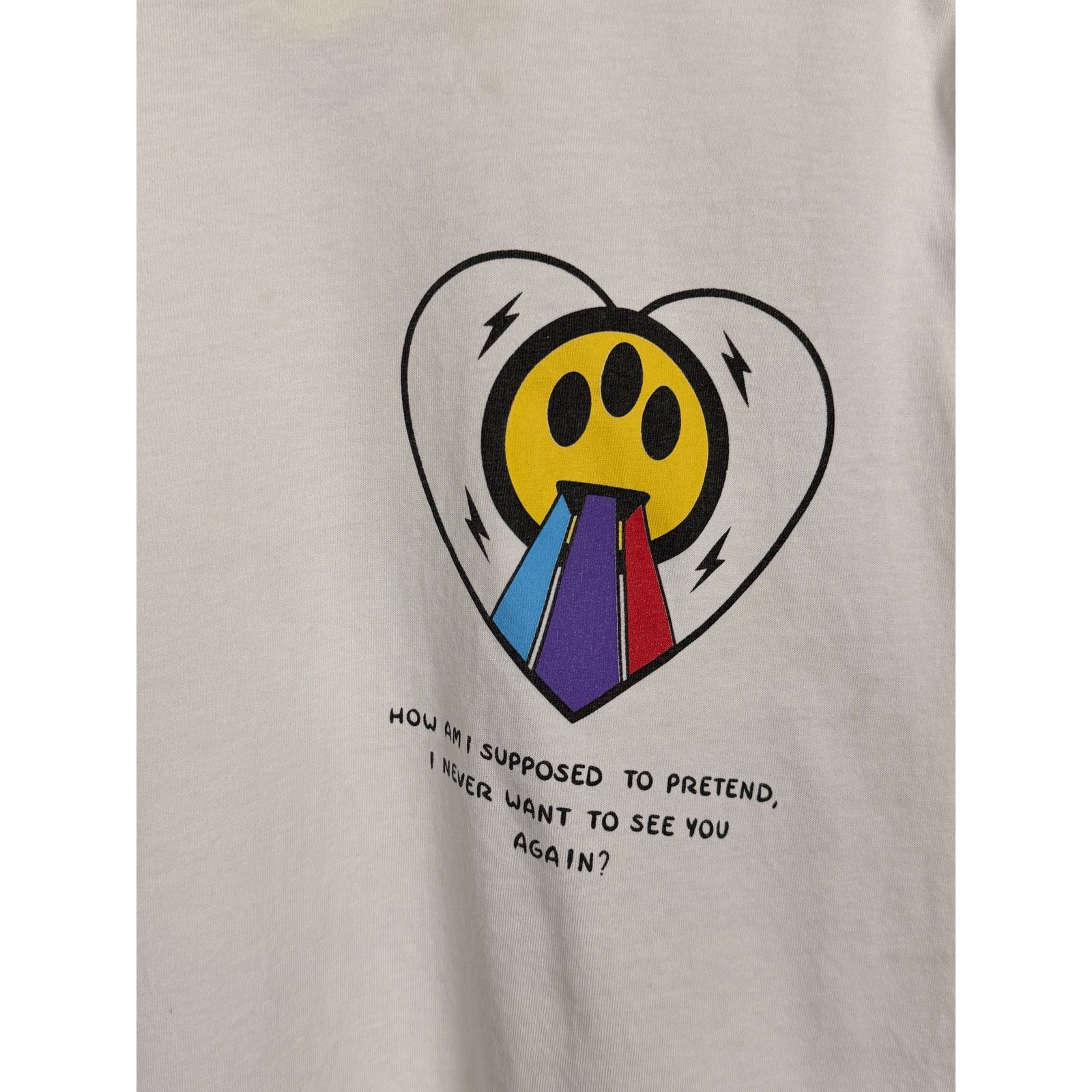Barrow Barrow Heart Rainbow White Cotton Graphic Streetwear T-Shirt Size US L / EU 52-54 / 3 - 3 Thumbnail