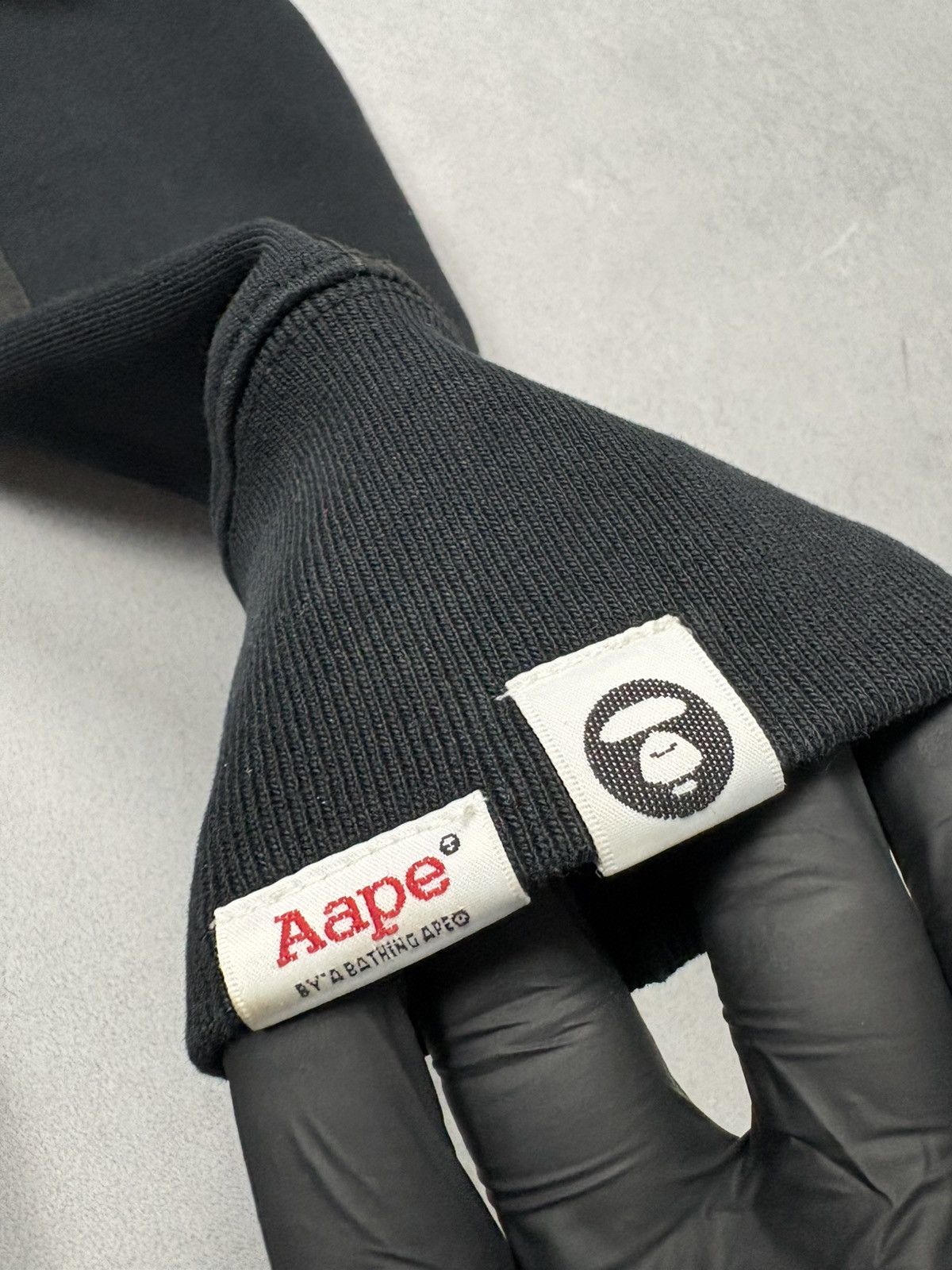 Aape AAPE By A Bathing Ape Black Zip Hoodie Gold Logo Tape Y2K M Size US M / EU 48-50 / 2 - 7 Thumbnail